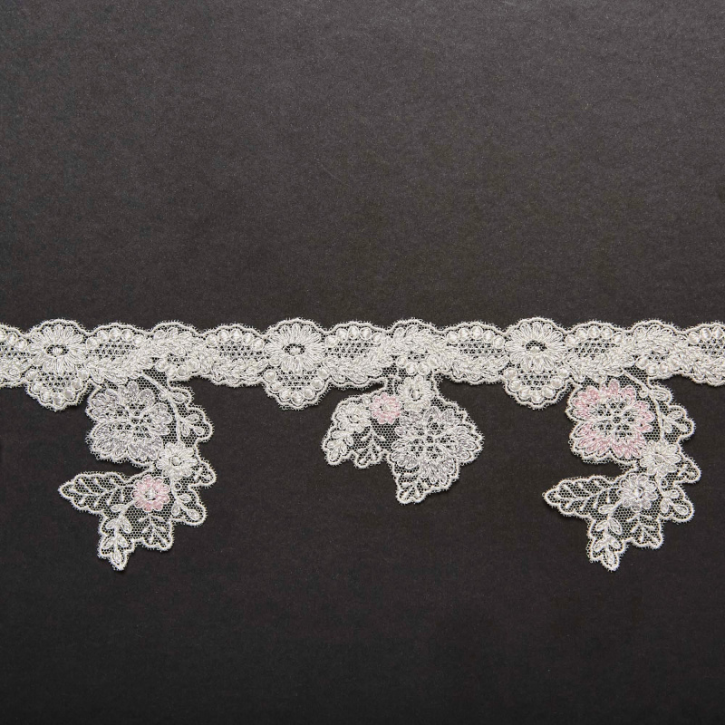 Вышивка На Сетке Неэластичной Узкая 425191 (Айвори, B 112/16, БП)