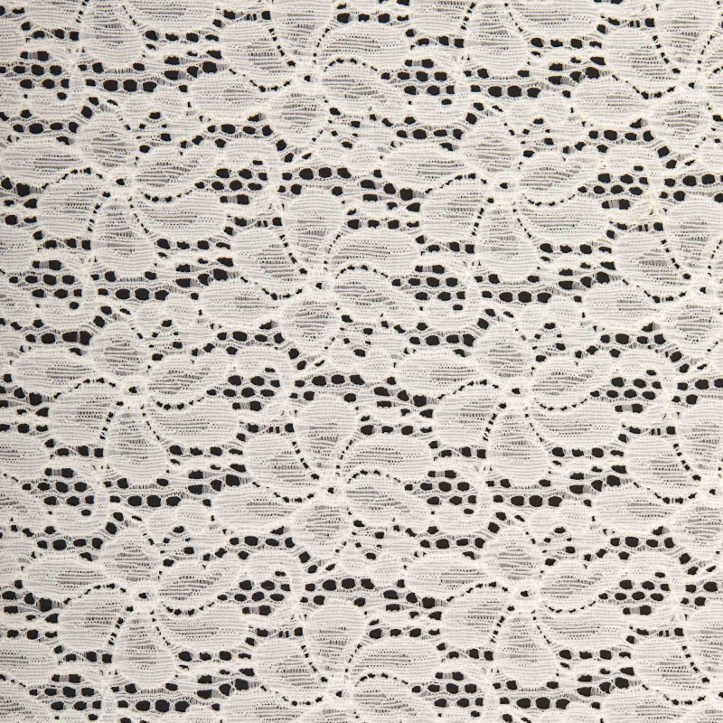 Кружевное эластичное полотно 227-STR10-200 (Айвори, Стандарт, БП)