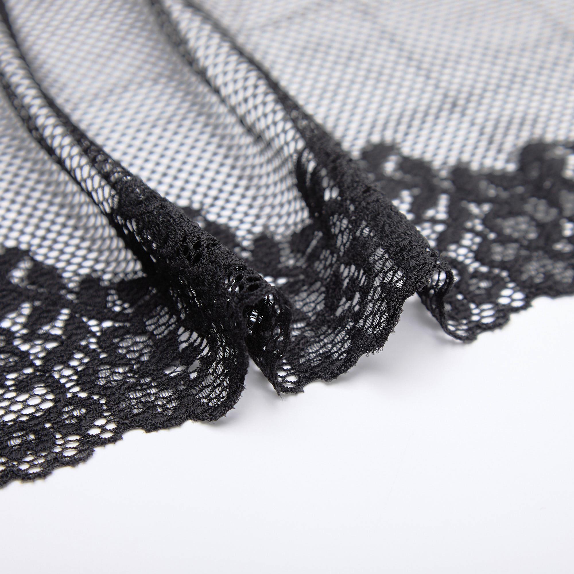 Кружево Эластичное HC070467D (Черный, Стандарт, БП)