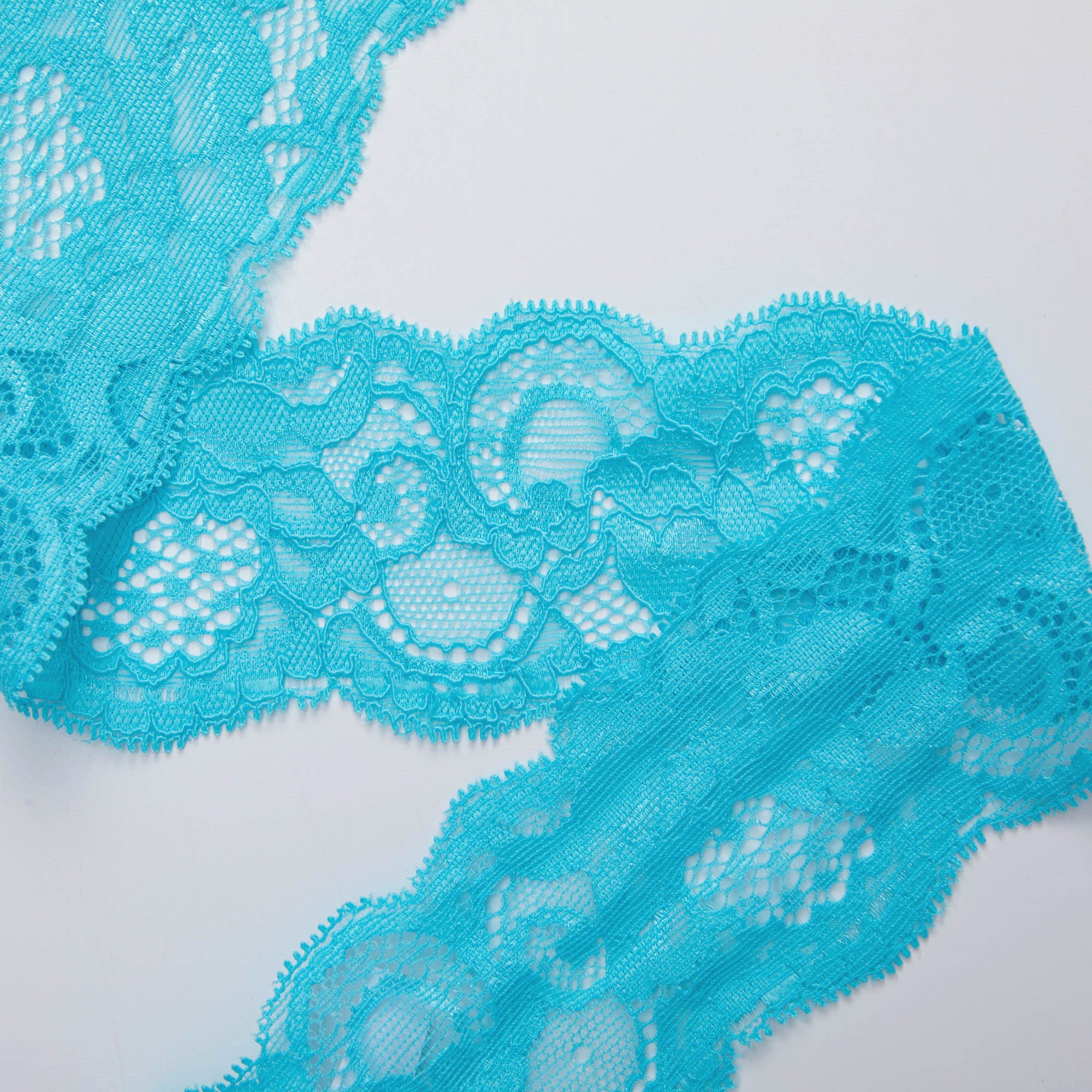 Кружево Эластичное Узкое 606060 (Бирюзовый, C15016990, БП)