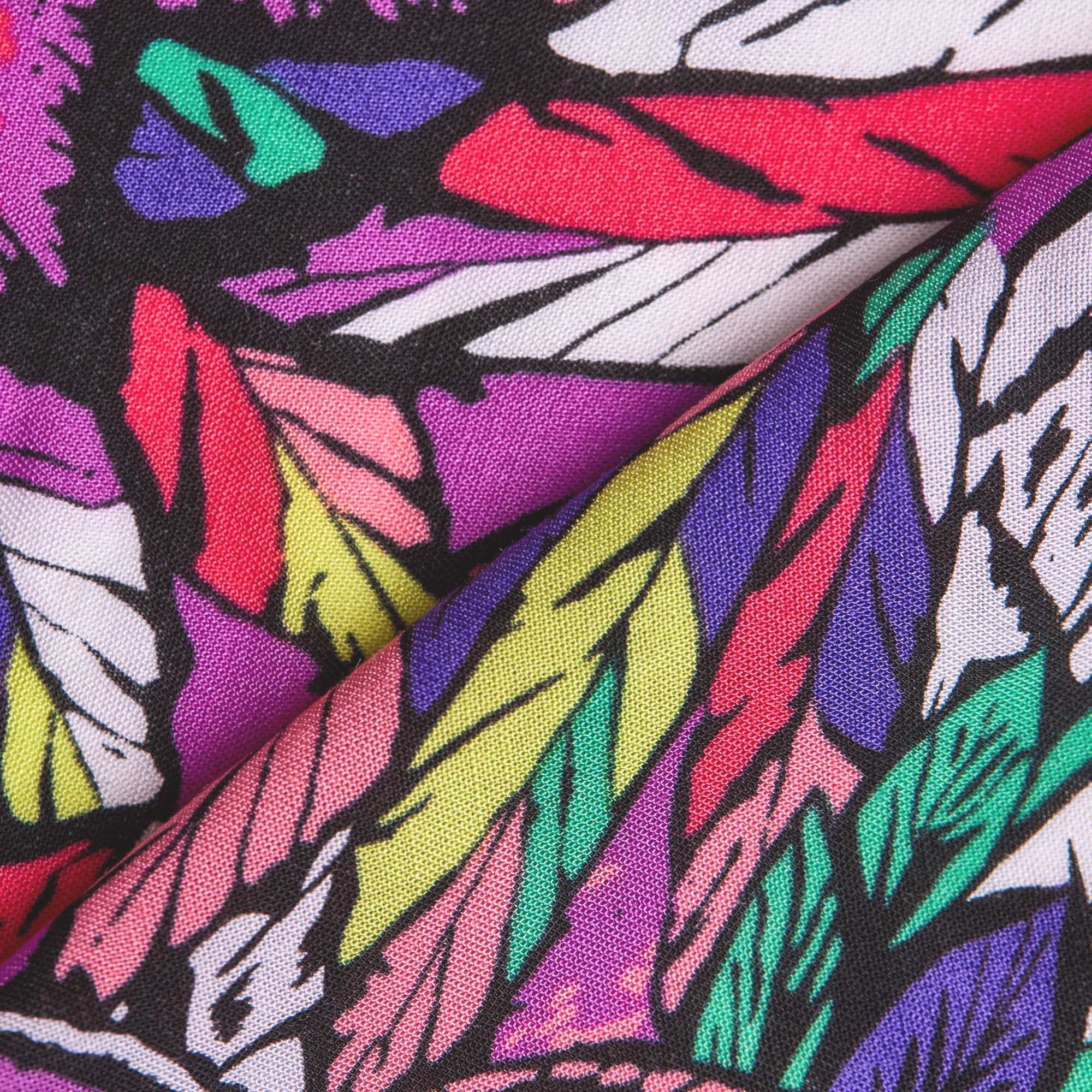 Вискоза тканая принт 14006 (Розовый, Feather, БП)