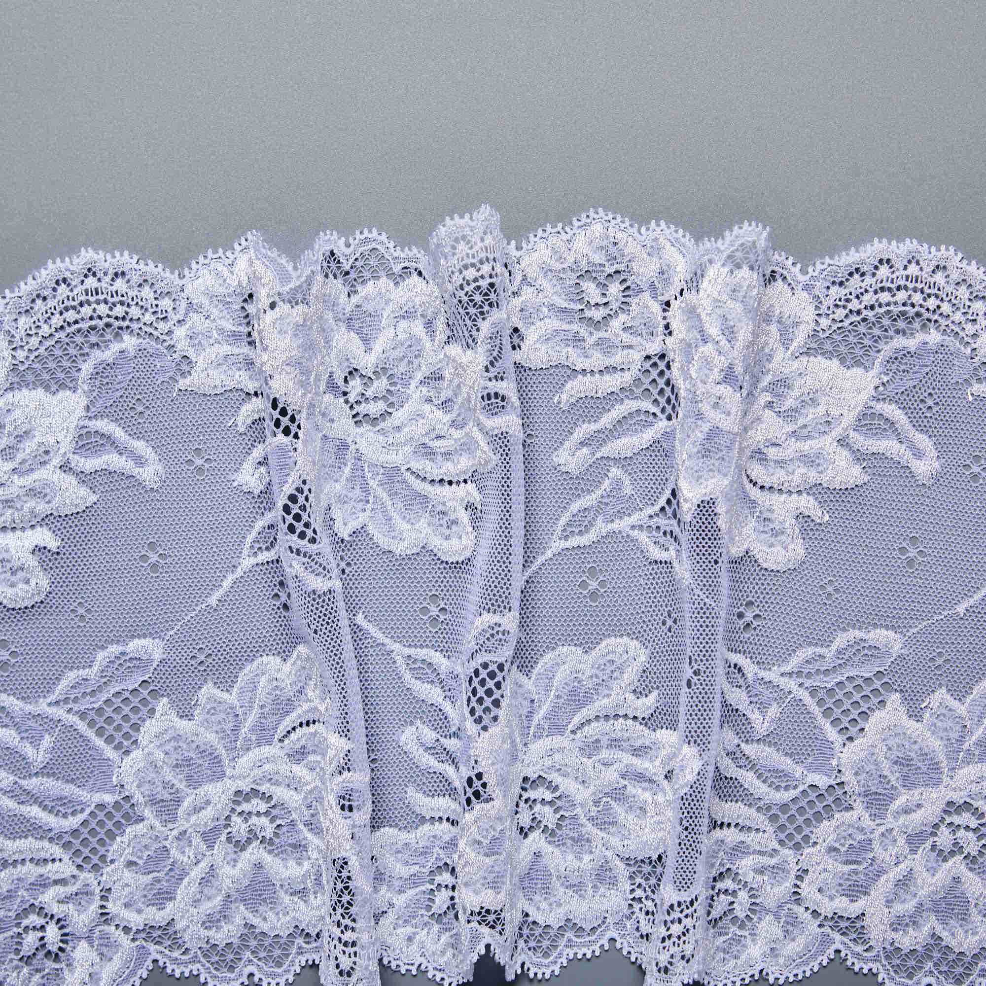 Кружево Эластичное HK645M (Белый, Стандарт, БП)