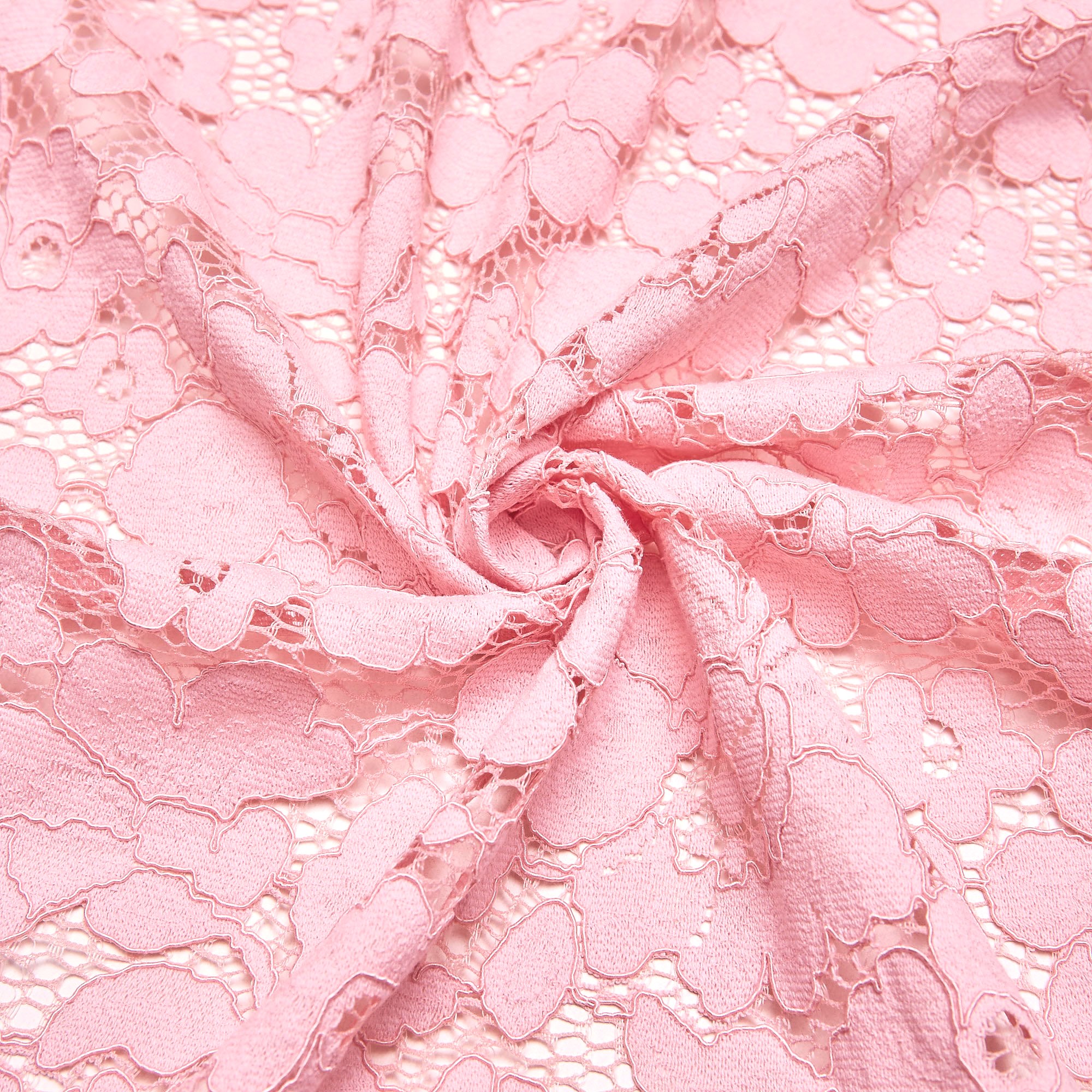 Кружевное неэластичное полотно HWCH-151323L/85 (Розовый, Pink 12-1212TPX, БП)