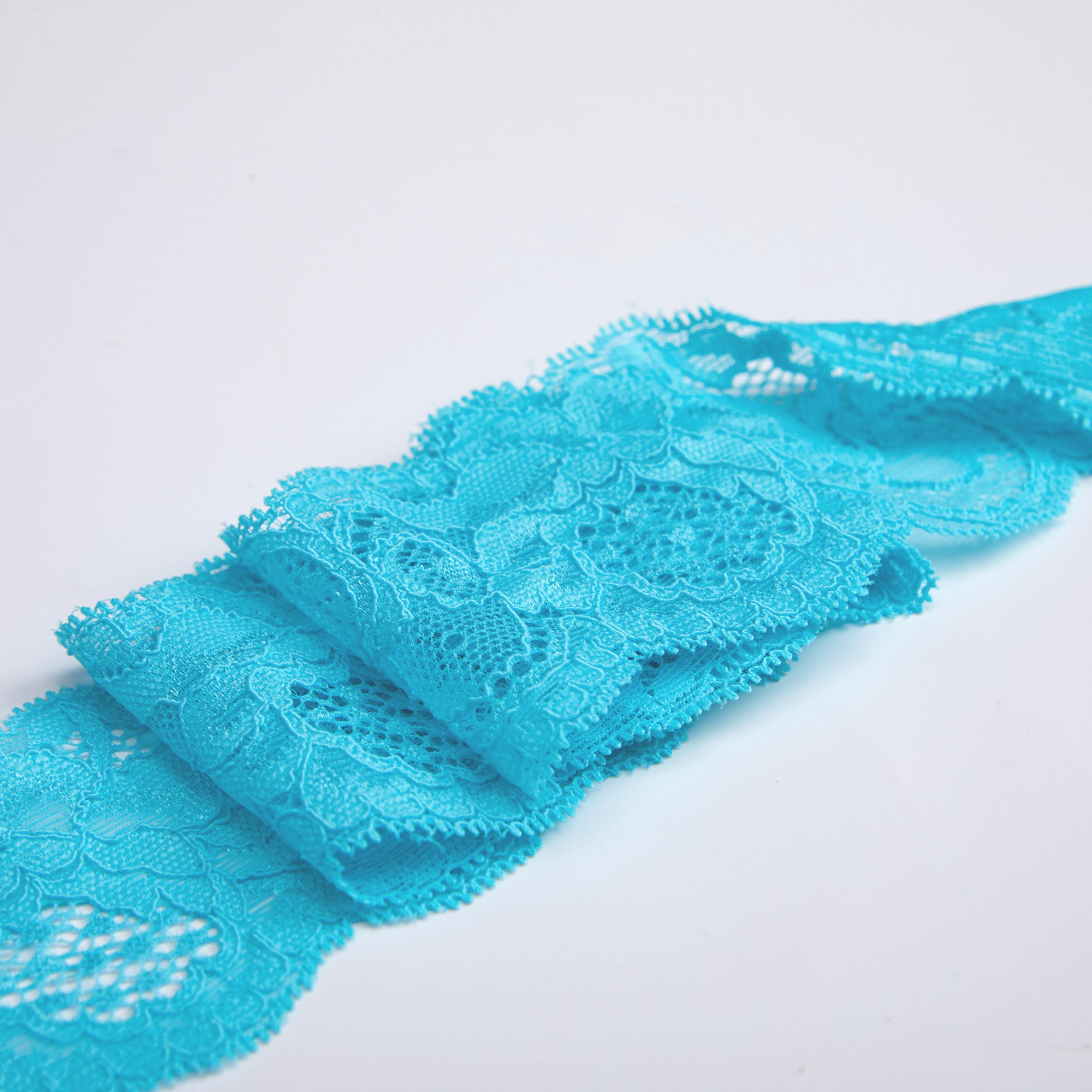 Кружево Эластичное Узкое 606060 (Бирюзовый, C15016990, БП)