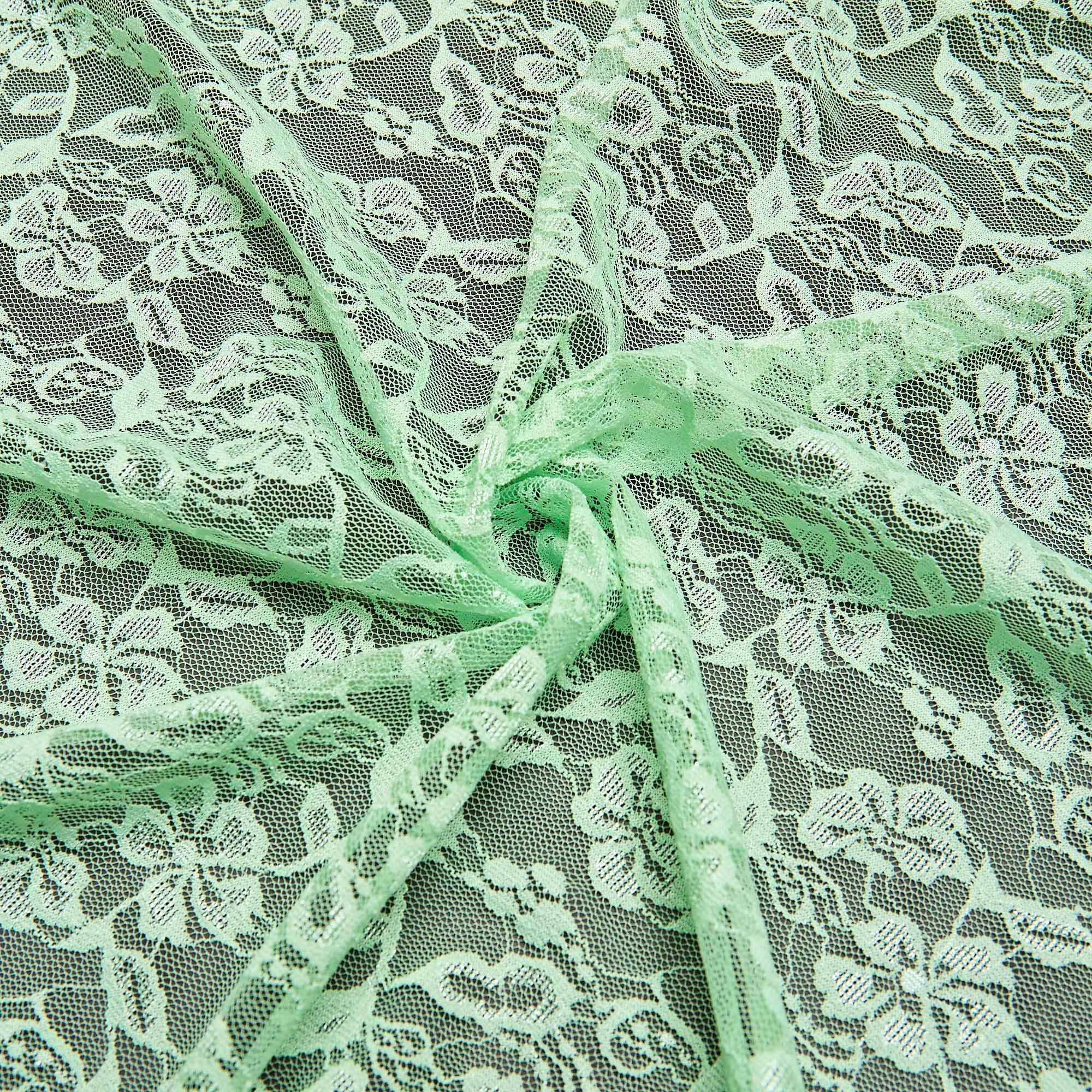 Кружевное Эластичное Полотно L02116D (Зеленый, Q150320184, БП)