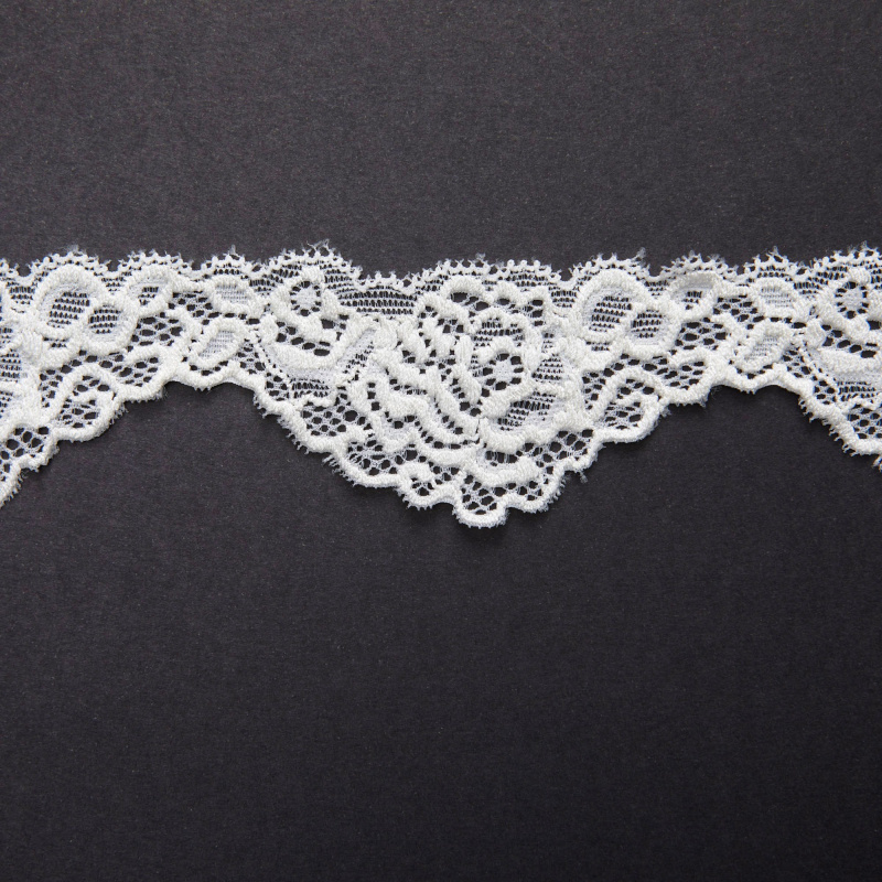 Кружево эластичное узкое 6885 (Айвори, 11-0602 TC, БП)