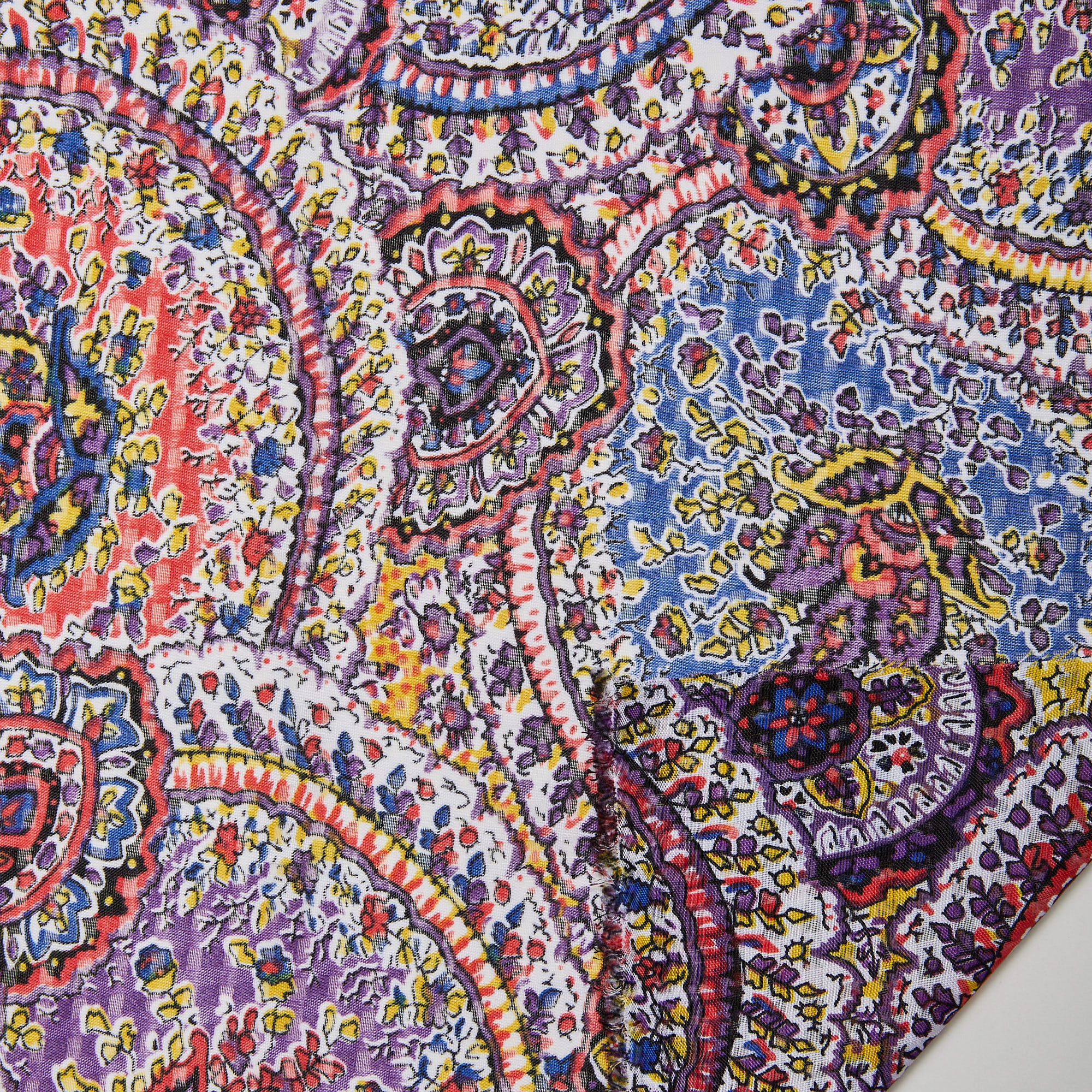 Тканое полотно синтетическое принт LWP11069 (Фиолетовый, Flower Wave, БП)