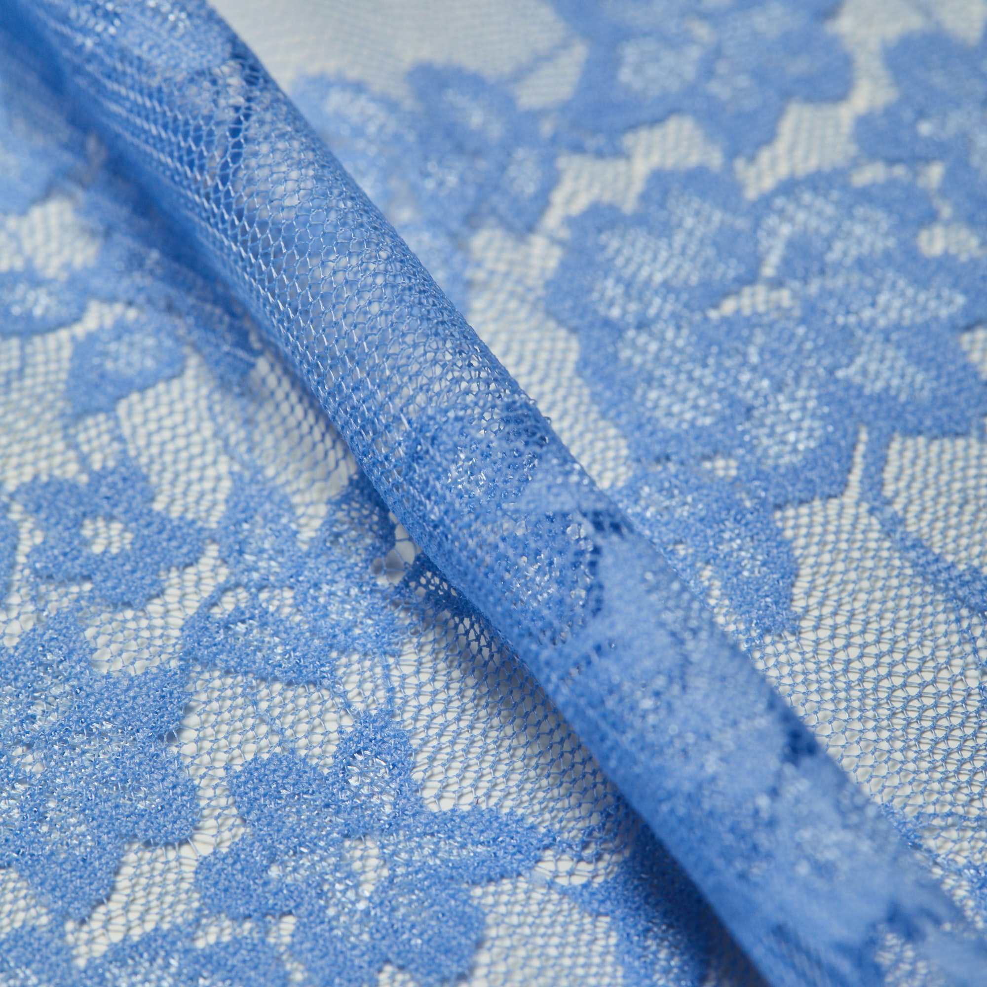 Кружевное Эластичное Полотно L042020D (Голубой, Z150422148, БП)