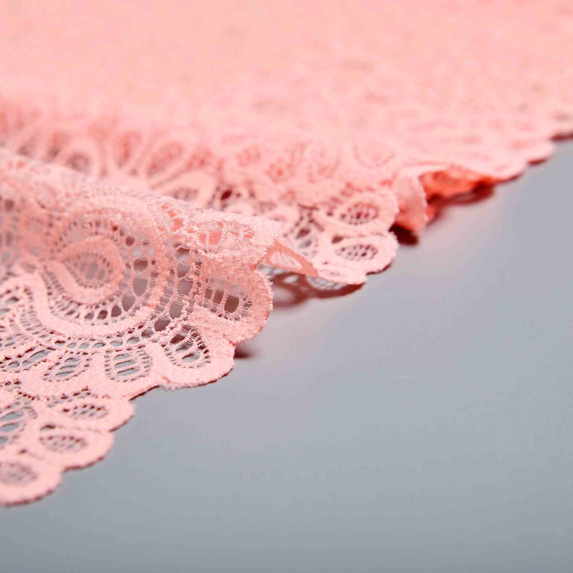 Кружево Эластичное L07725D (Коралловый, Q160328162-1C, БП)