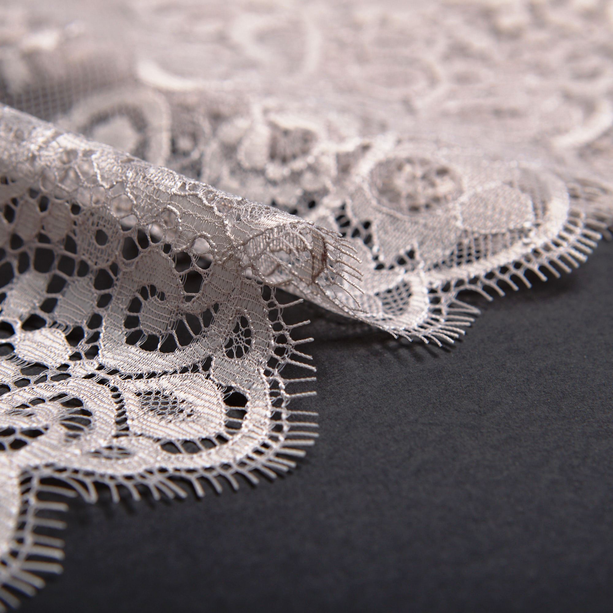 Кружево Неэластичное 7376B-1 (Серый, 551096A, БП)