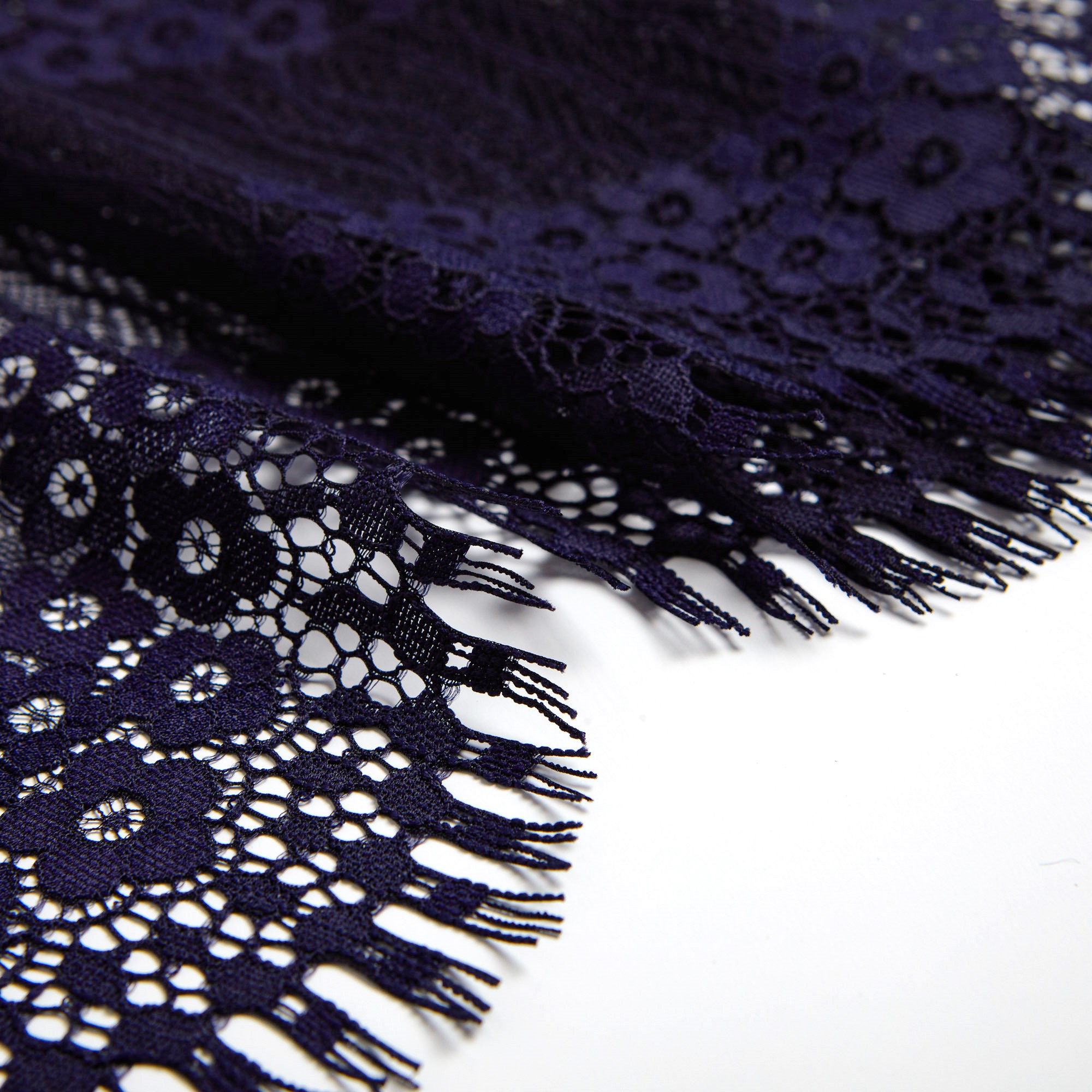 Кружево неэластичное W6072Q (Синий, LL007718B, БП)