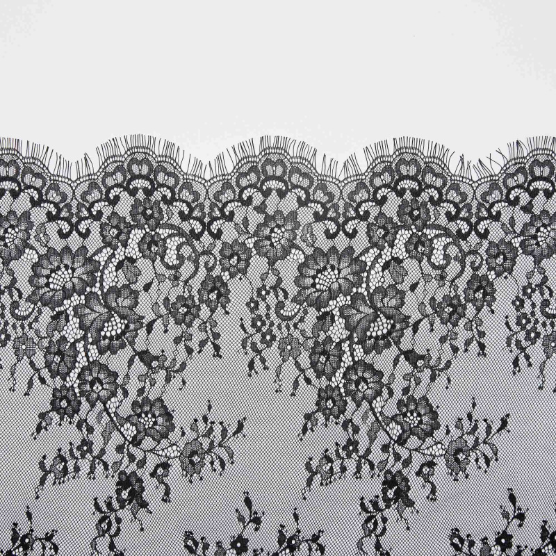 Кружевное Неэластичное Полотно HB0266P (Черный, Стандарт, БП)