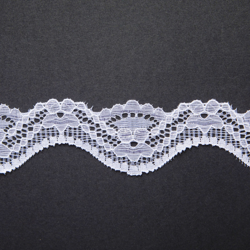 Кружево Эластичное Узкое S1024 (Белый, Стандарт, БП)