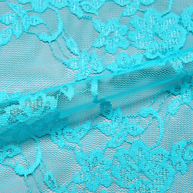 Кружевное Эластичное Полотно L042020D (Бирюзовый, Q150422150, БП)