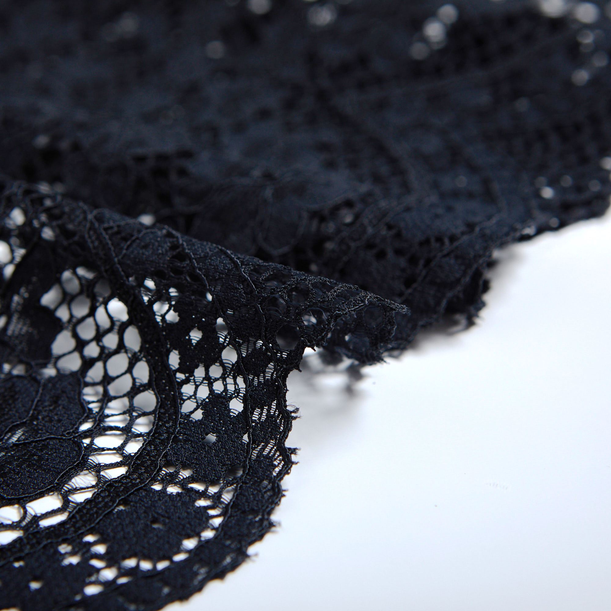 Кружево Эластичное HD090A (Черный, Стандарт, БП)