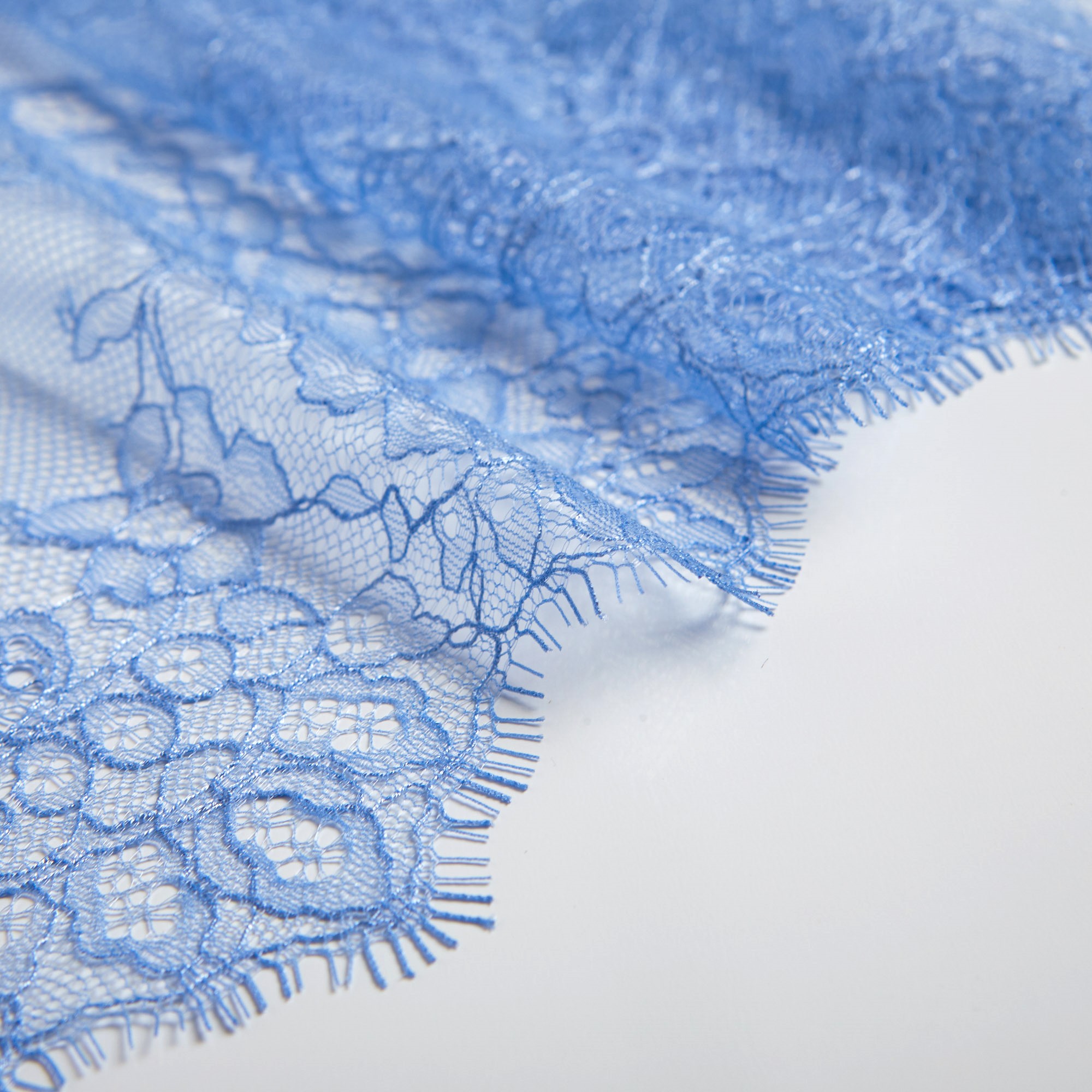 Кружево неэластичное W6763B (Голубой, L0012228B, БП)