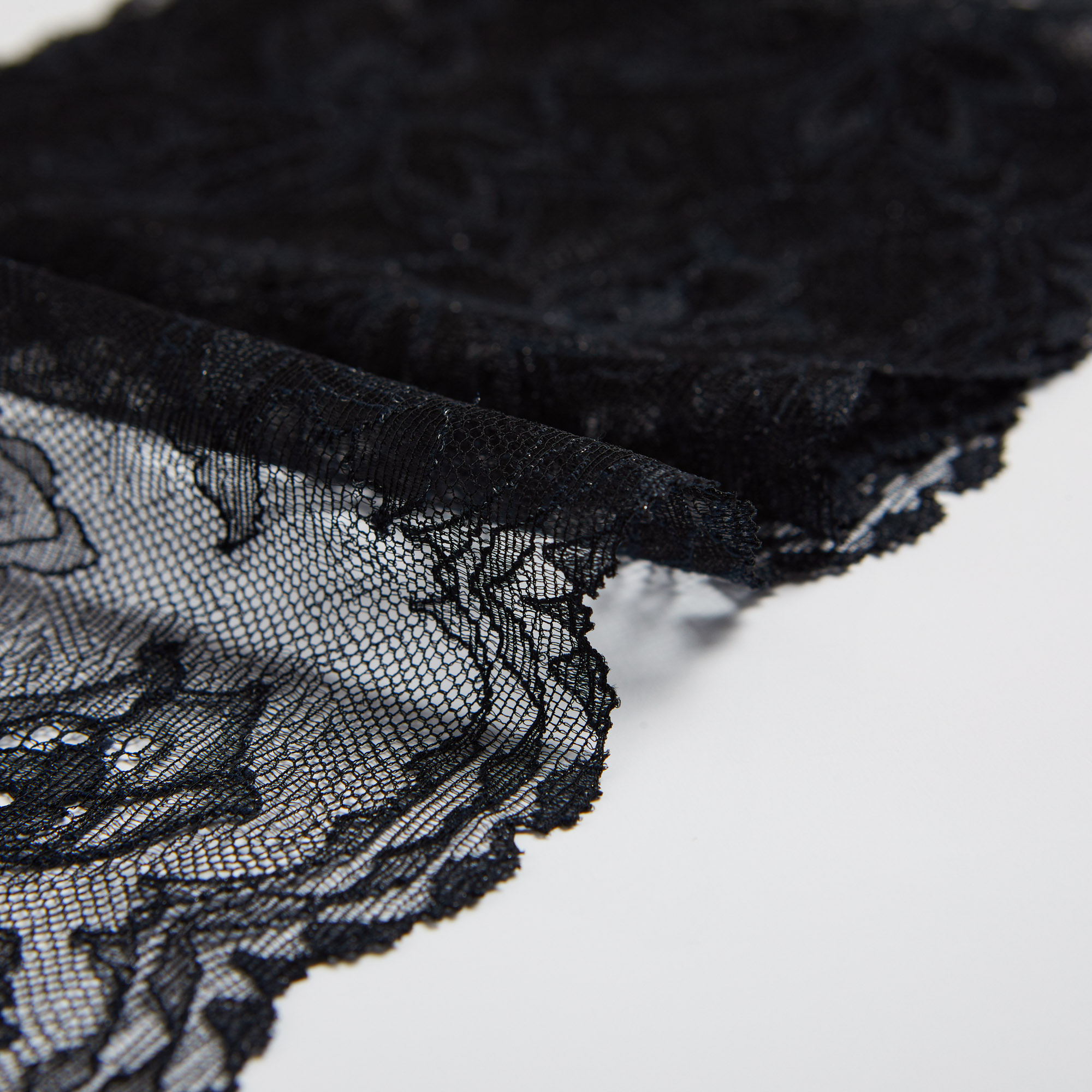 Кружево эластичное 109121 (Черный, Стандарт, БП)