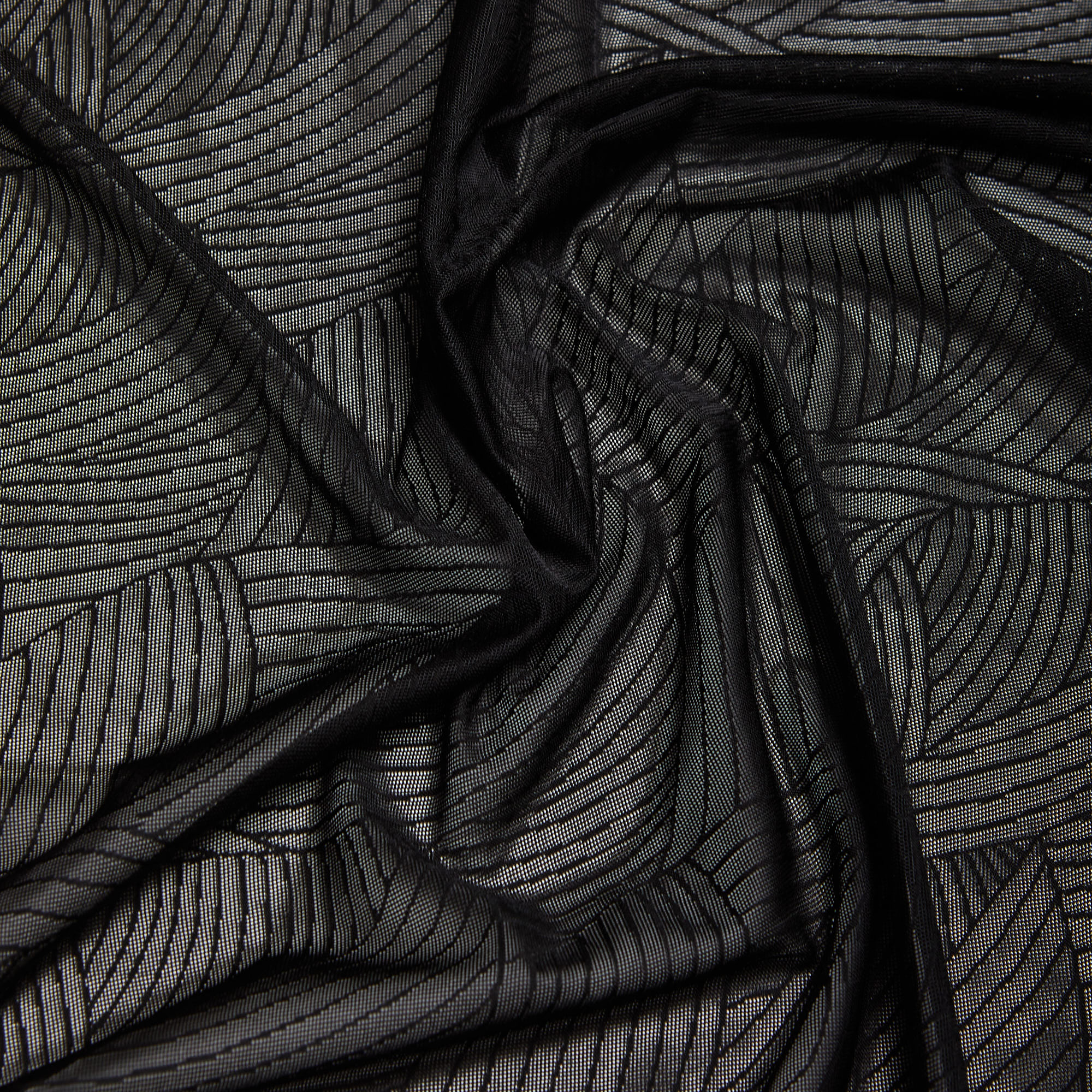 Сетка эластичная фактурная 235107/80/120 (Черный, LJ24583F, 19-4007)