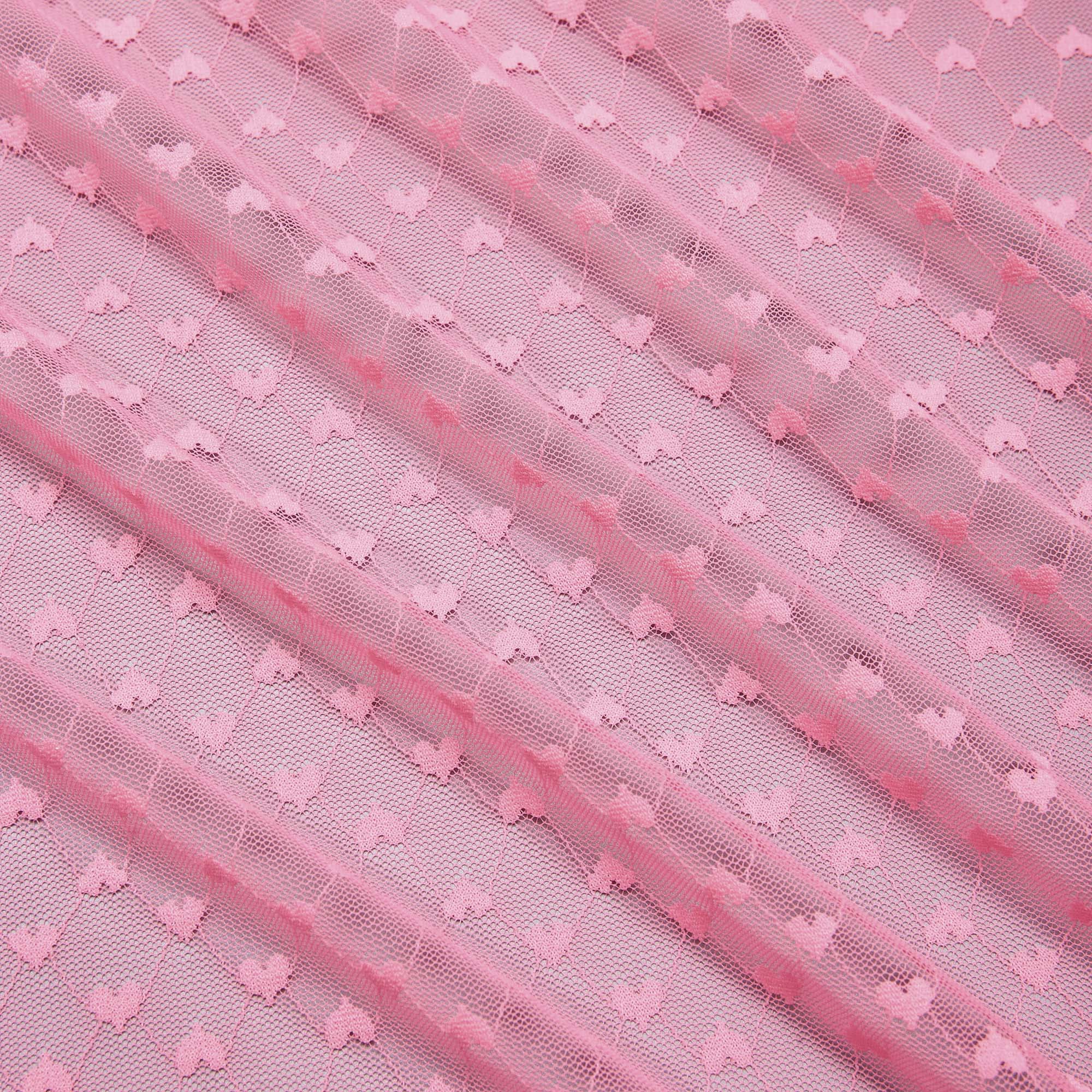 Кружевное Эластичное Полотно L02142D (Коралловый, Q160423143B, БП)