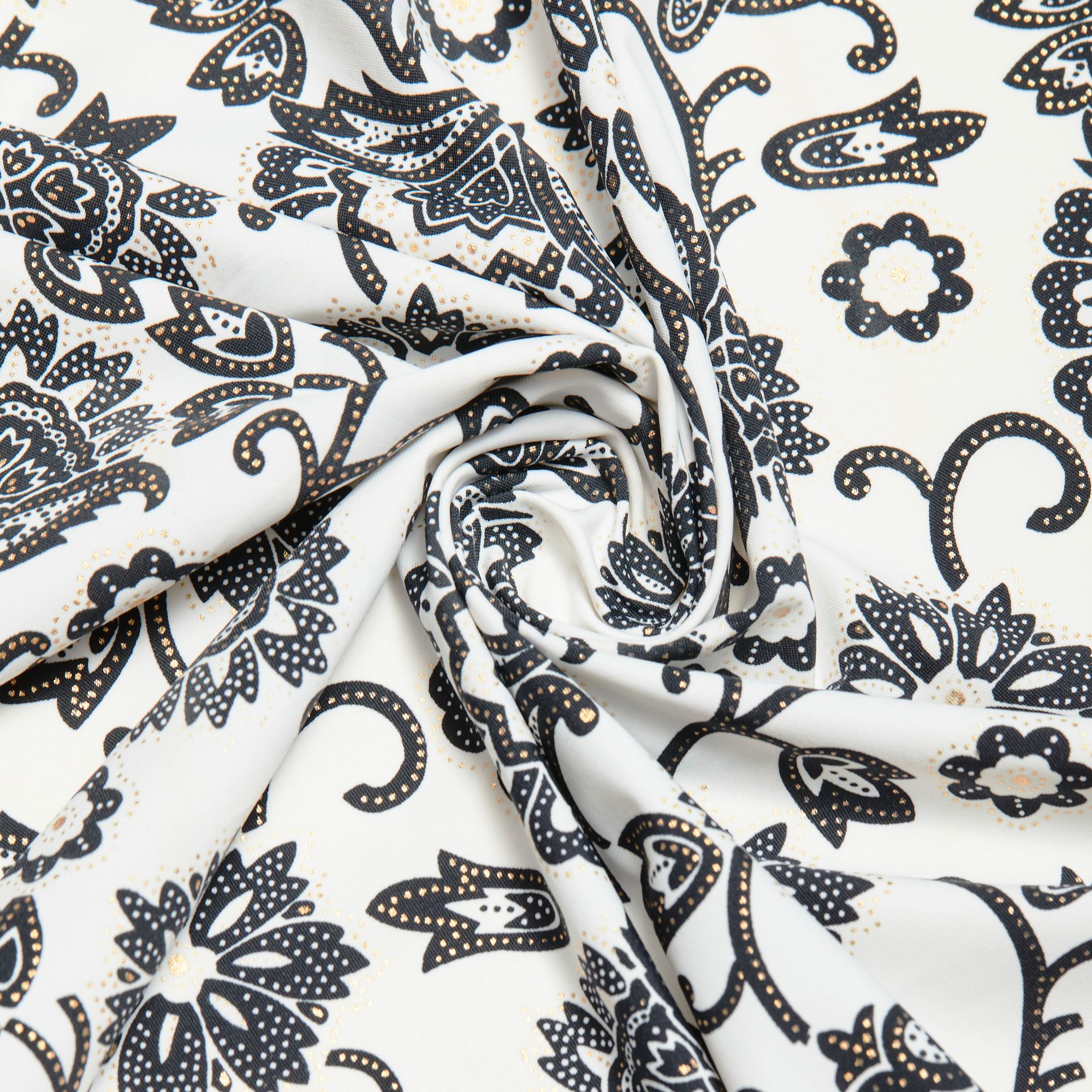 Микрофибра принт stt163fp (Белый, Wild Foil/Navy, БП)