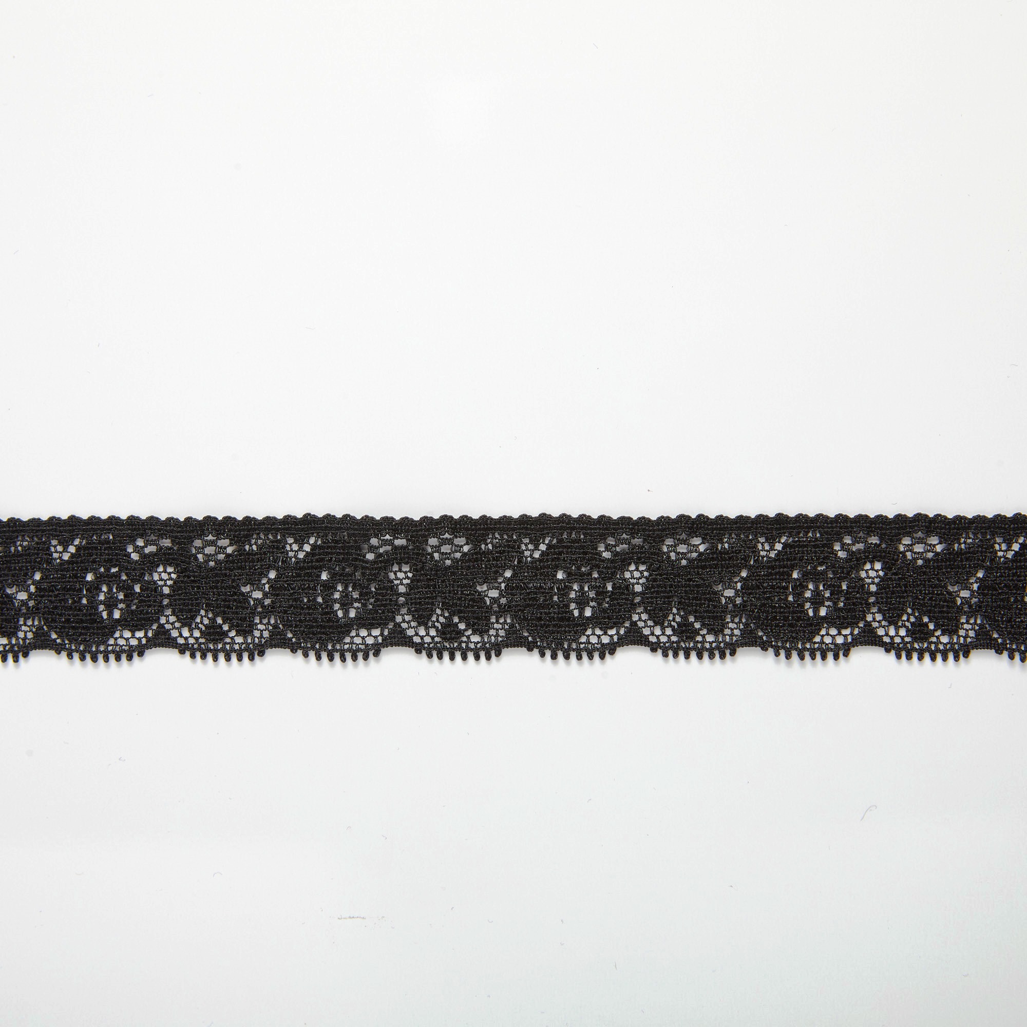 Кружево Эластичное Узкое 106164 (Черный, A11057762, БП)