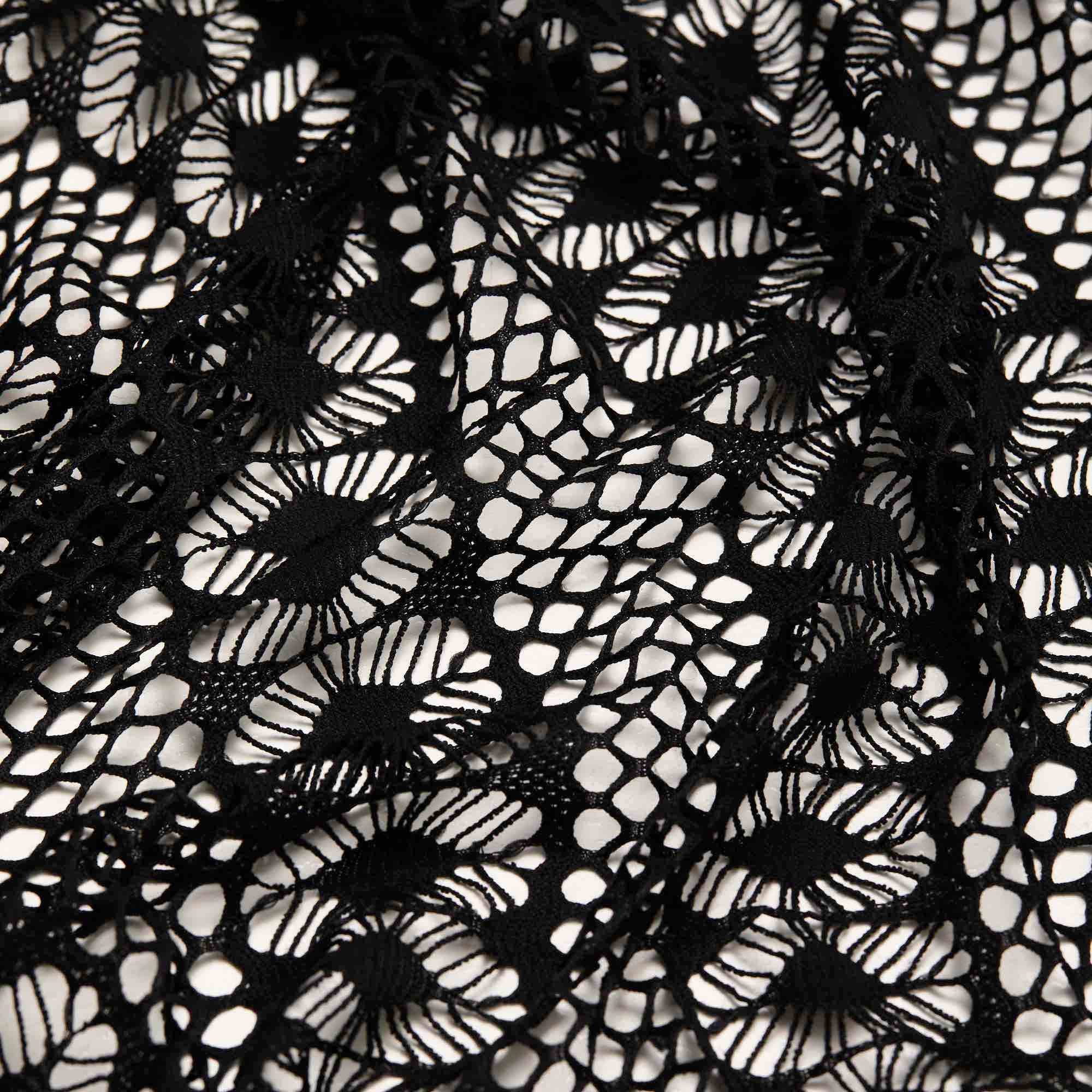 Кружевное Эластичное Полотно JC3385 (Черный, Стандарт, БП)