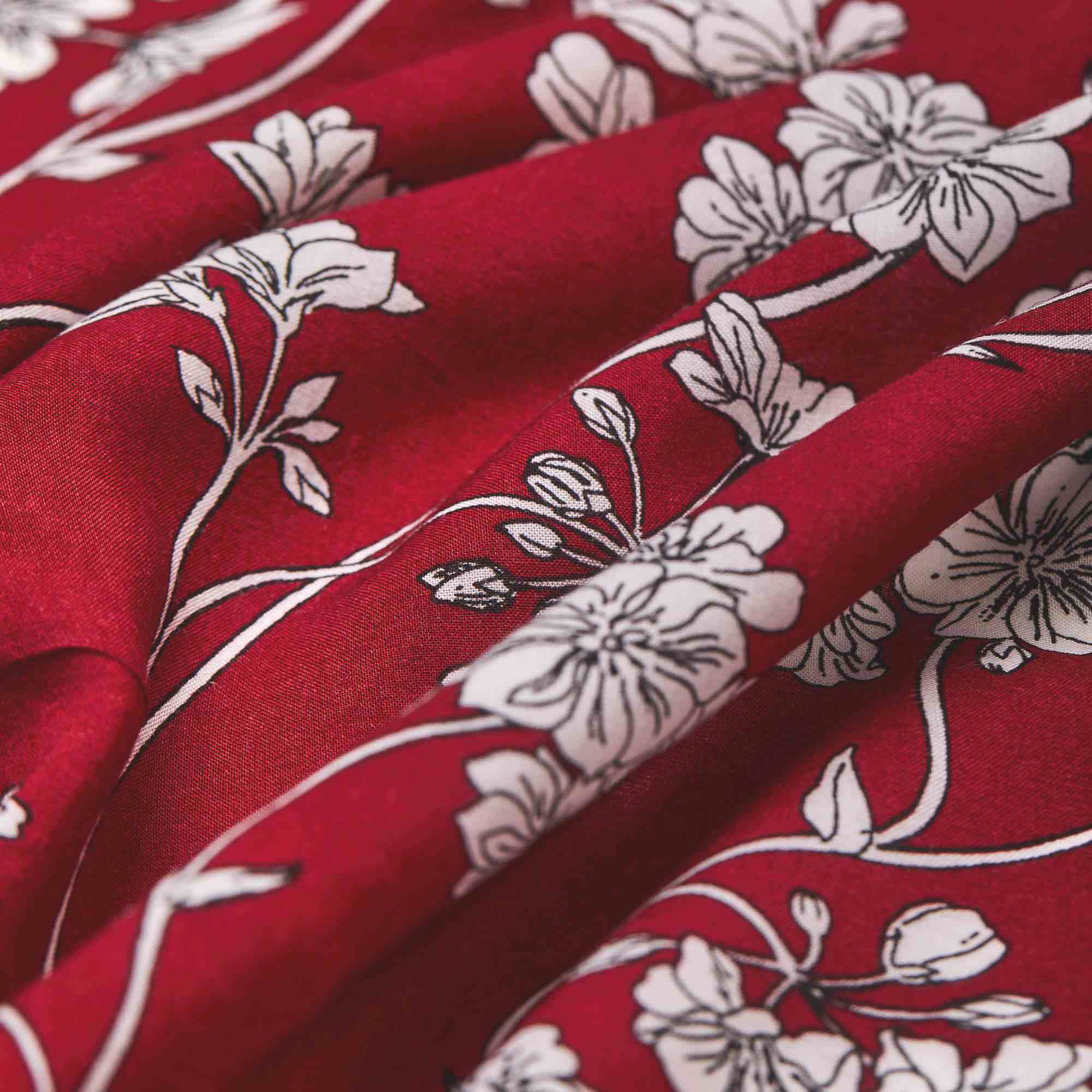 Вискоза тканая принт RM003p (Бордовый, 2b17-14122 wine, БП)