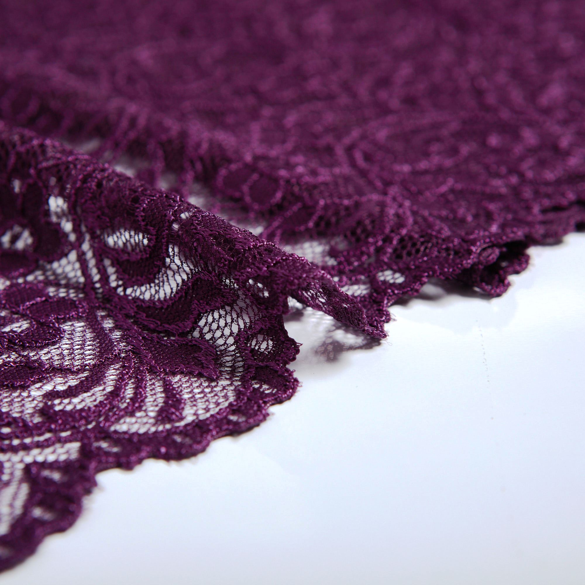 Кружево Эластичное 727 (Бордовый, HJ942STA, БП)