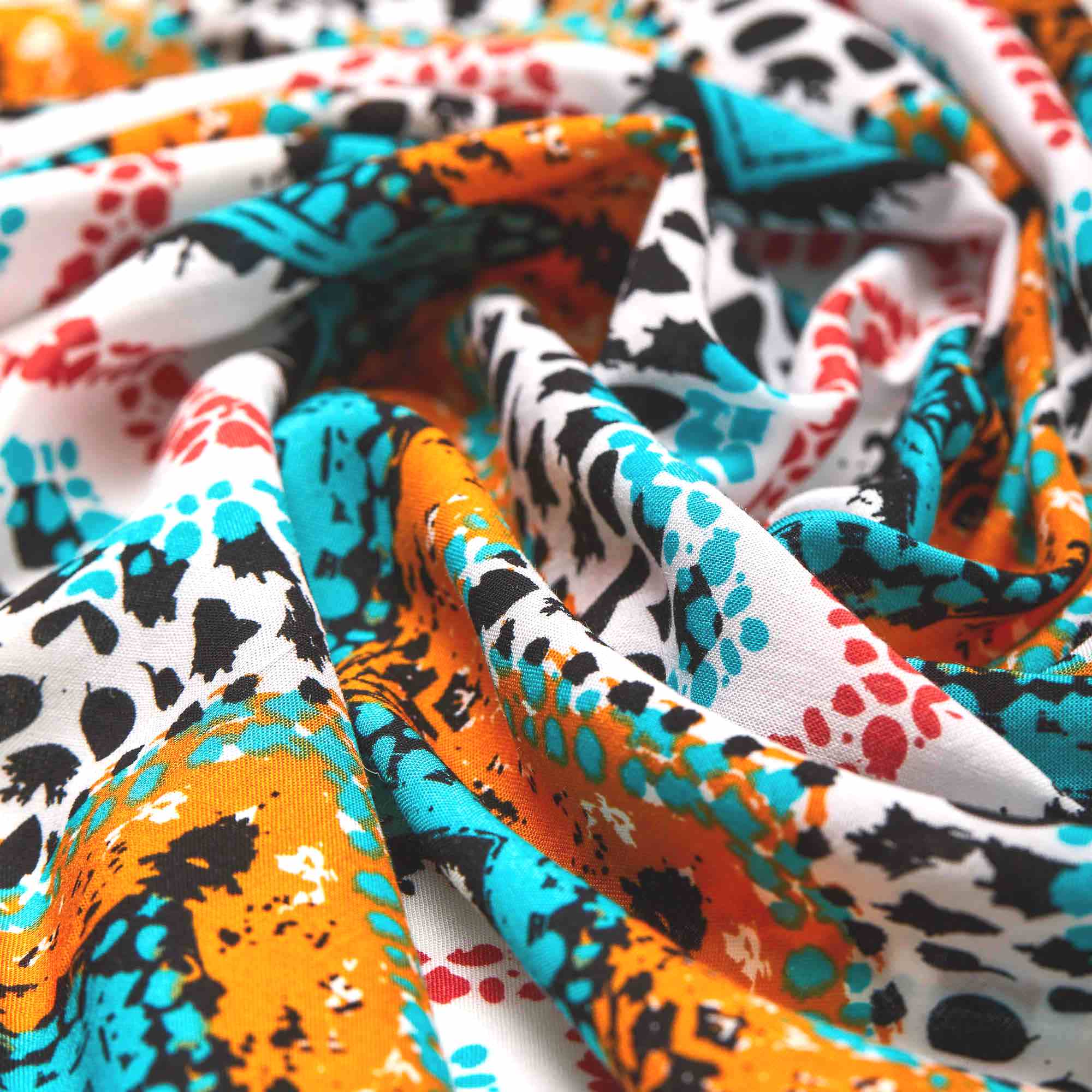 Вискоза тканая принт 14006 (Ментоловый, Sunrise/mentol, БП)