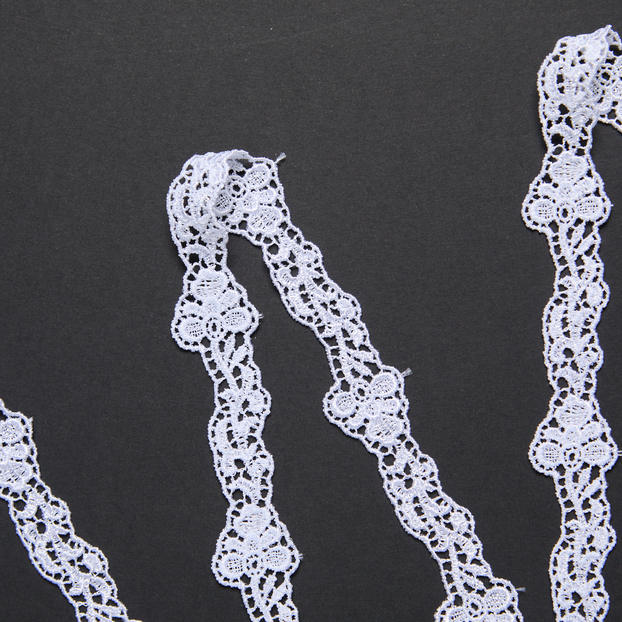 Вышивка На Сетке Неэластичной Узкая 737648 (Белый, Стандарт, БП)