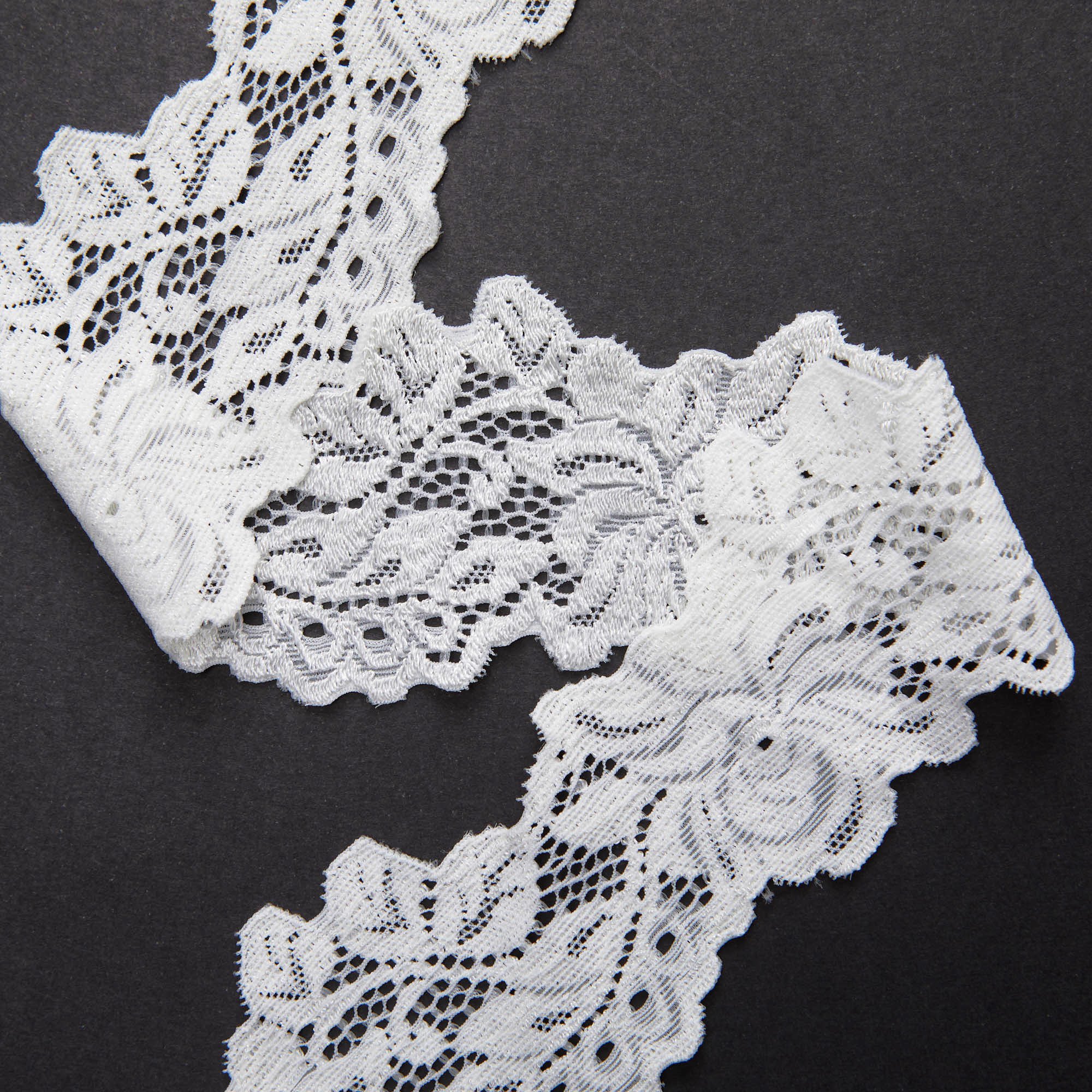 Кружево Эластичное Узкое 6755 (Айвори, 11-0602 TC, БП)