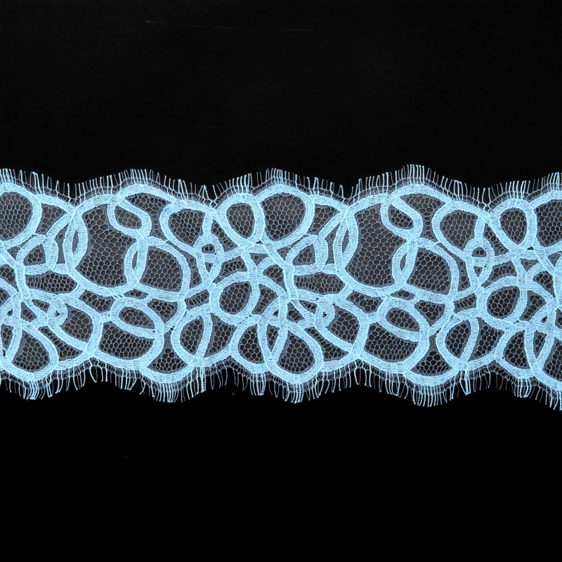 Кружево неэластичное узкое 4200/012 (Голубой, ardoise/nuage, 15-3920)