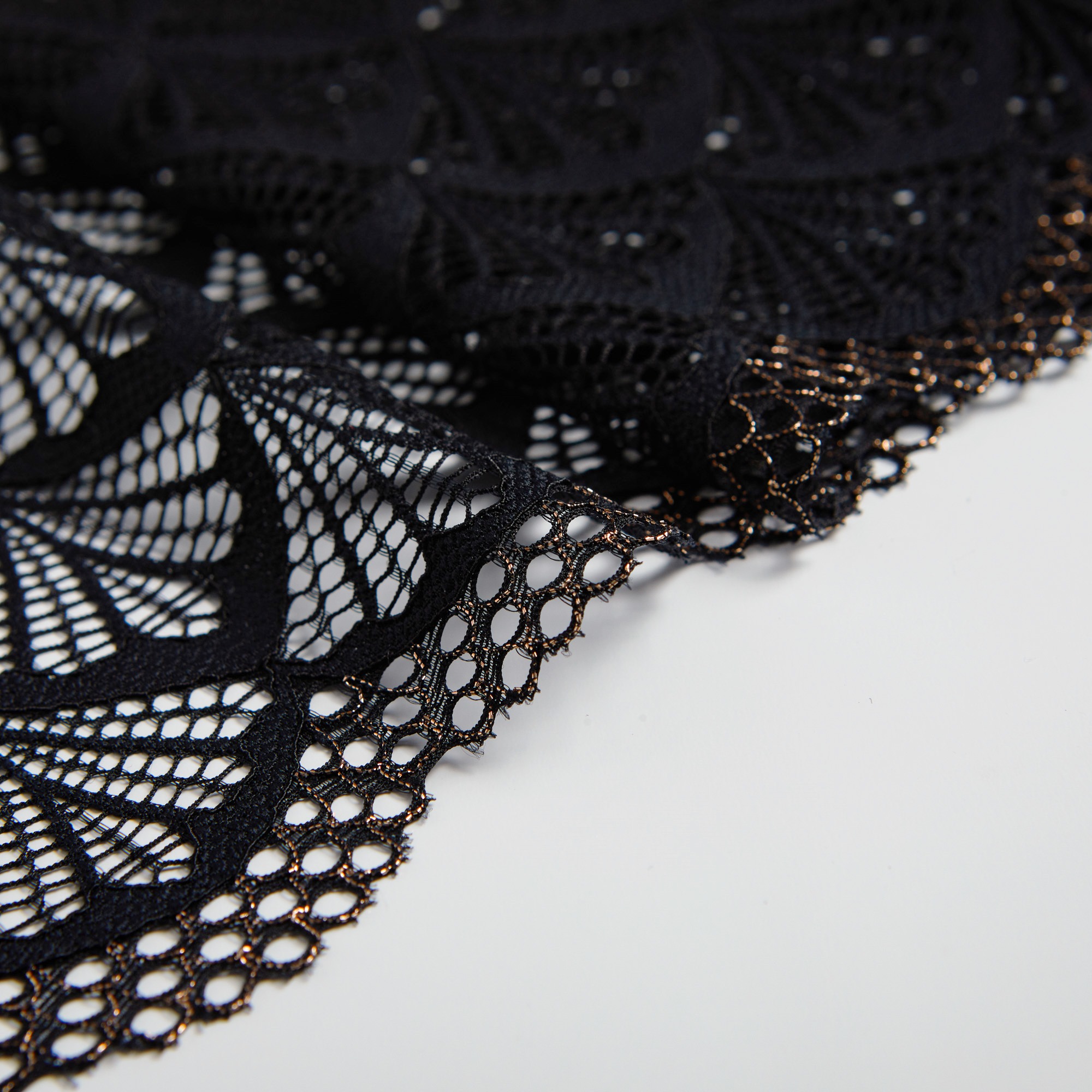 Кружево Эластичное HB070427J (Черный, S170205172B, БП)