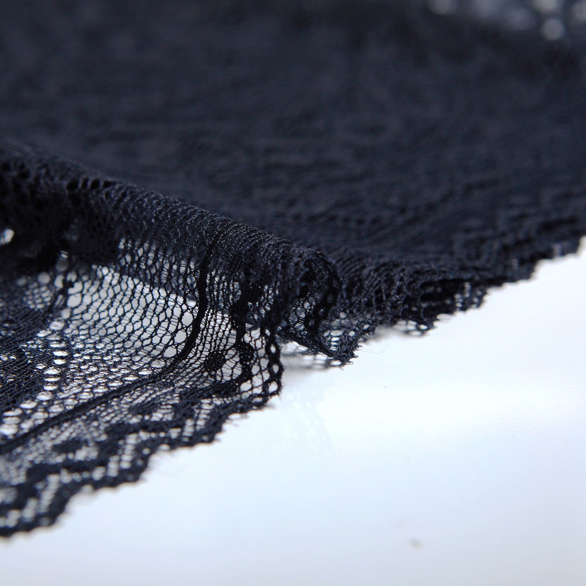 Кружево Эластичное T6018DAA (Черный, Стандарт, БП)