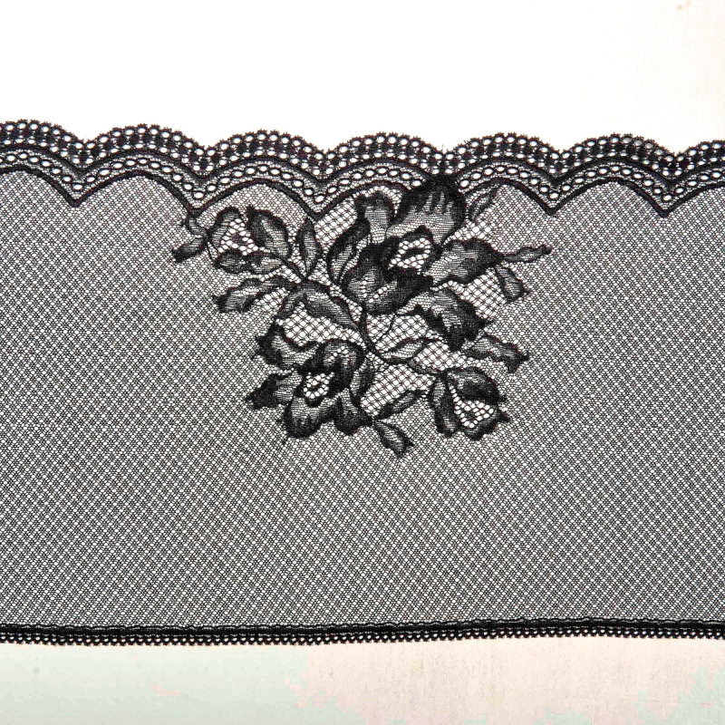 Кружево Эластичное J6059FAA (Черный, Стандарт, БП)