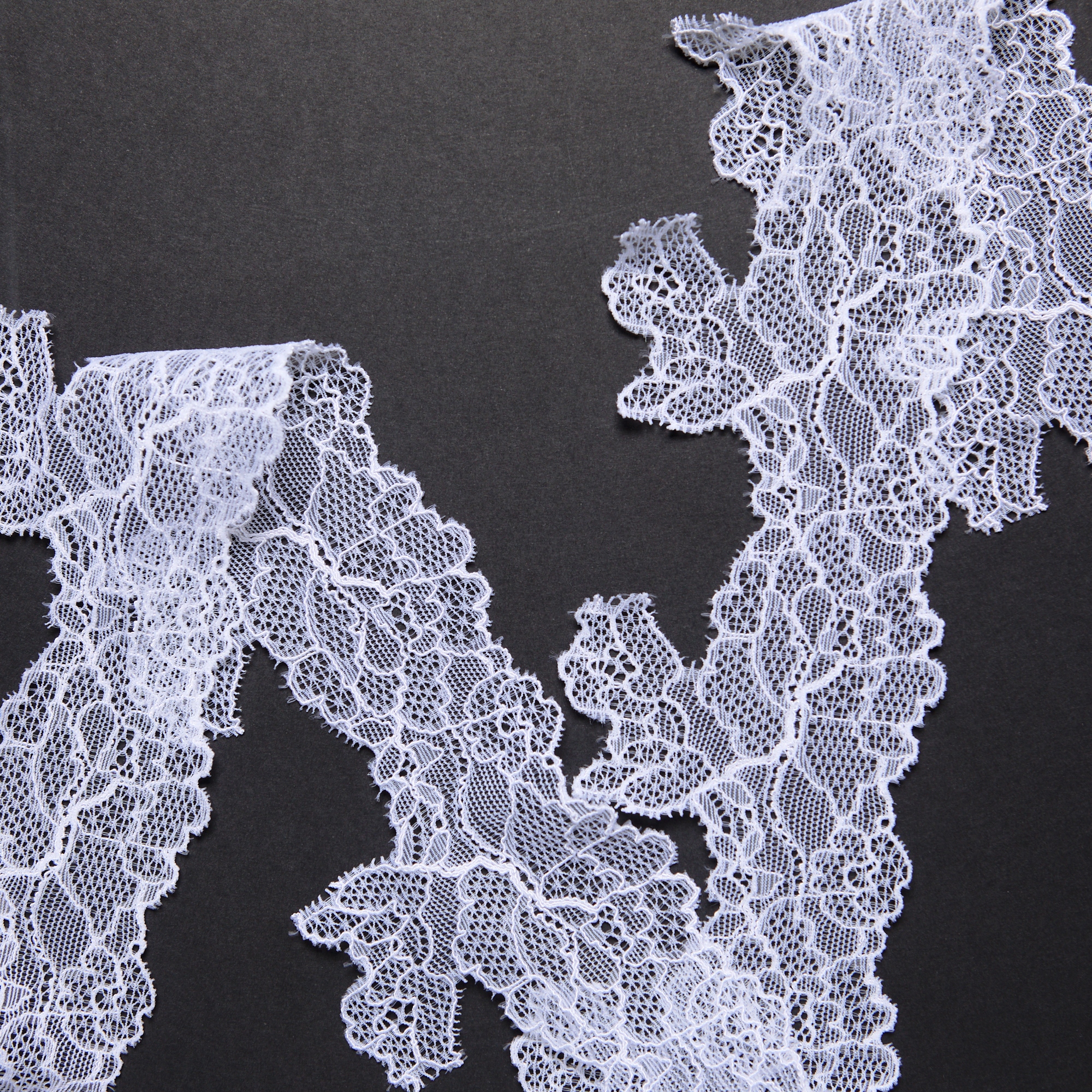 Кружево Эластичное Узкое PP002A (Белый, Стандарт, БП)