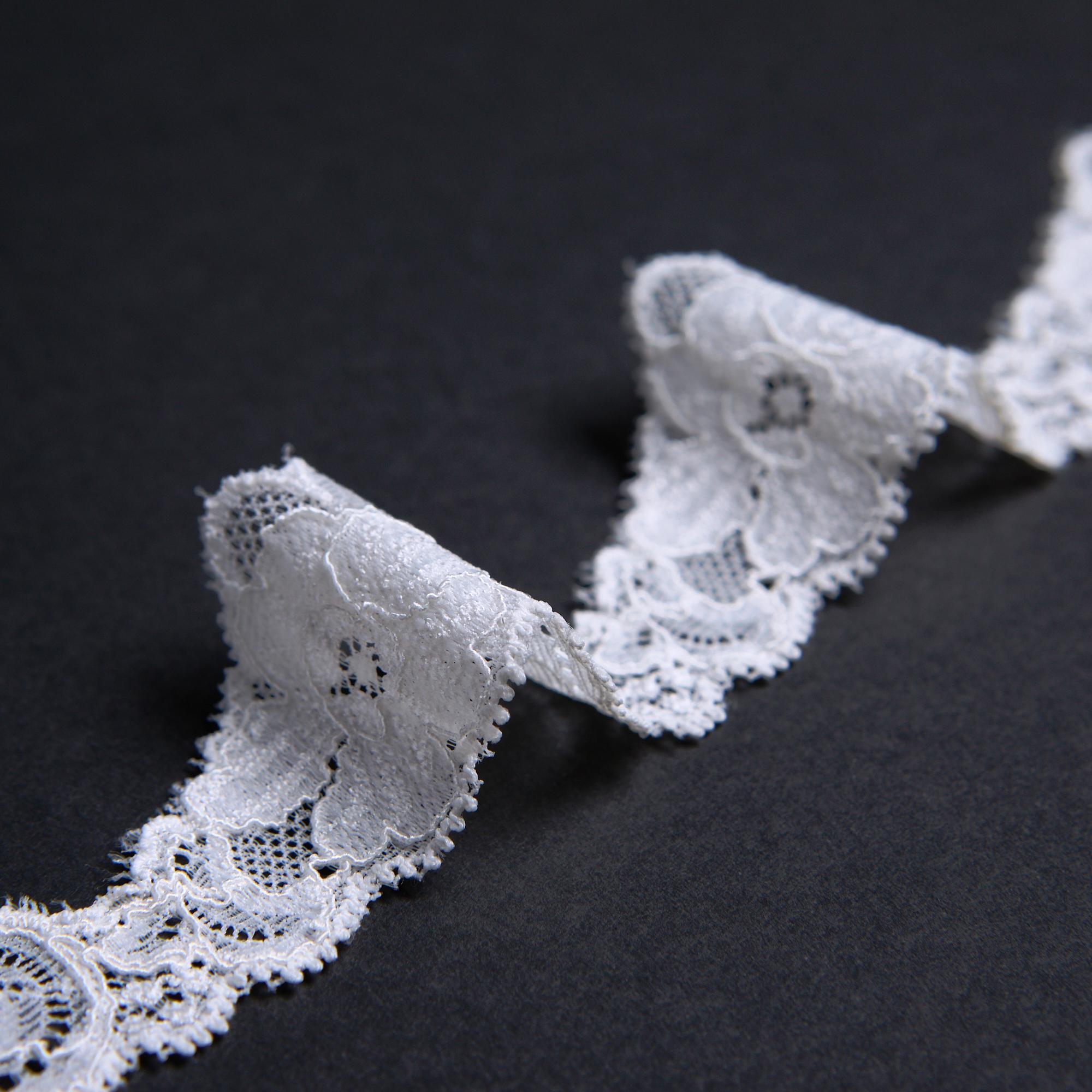 Кружево эластичное узкое D69282BD-1 (Айвори, 421152, БП)