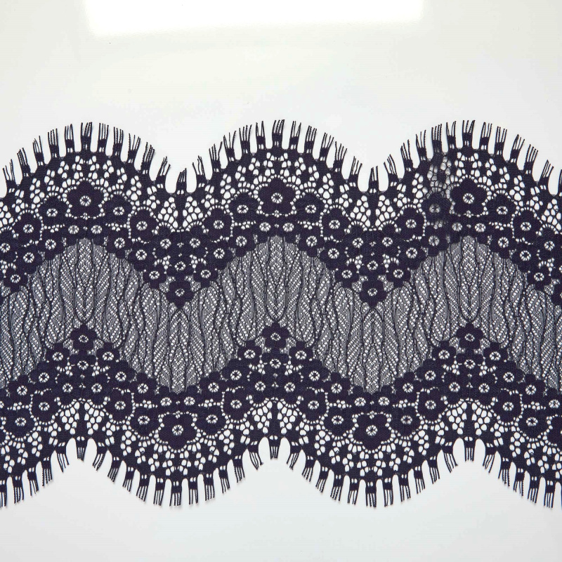 Кружево неэластичное W6072Q (Синий, LL007718B, БП)