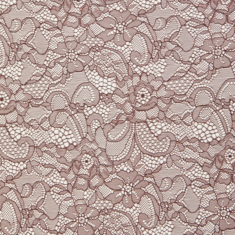 Кружевное Неэластичное Полотно A1438-7 (Коричневый, 19-1619 TC, БП)