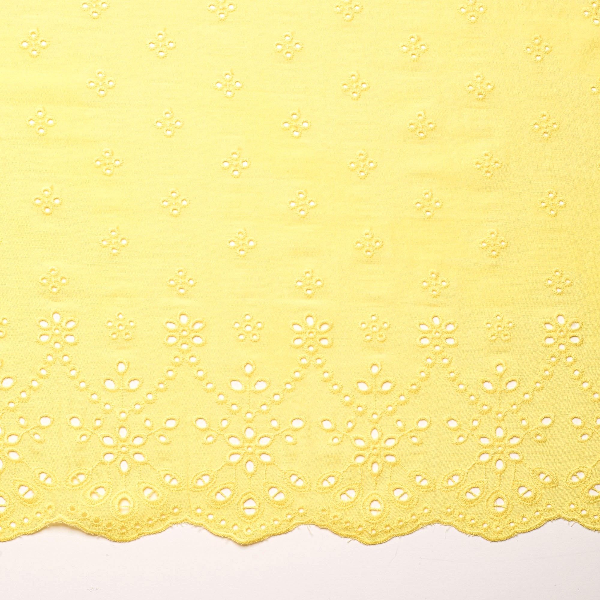 Хлопок тканый с вышивкой 12946 (Желтый, 11-0620 TC, БП)