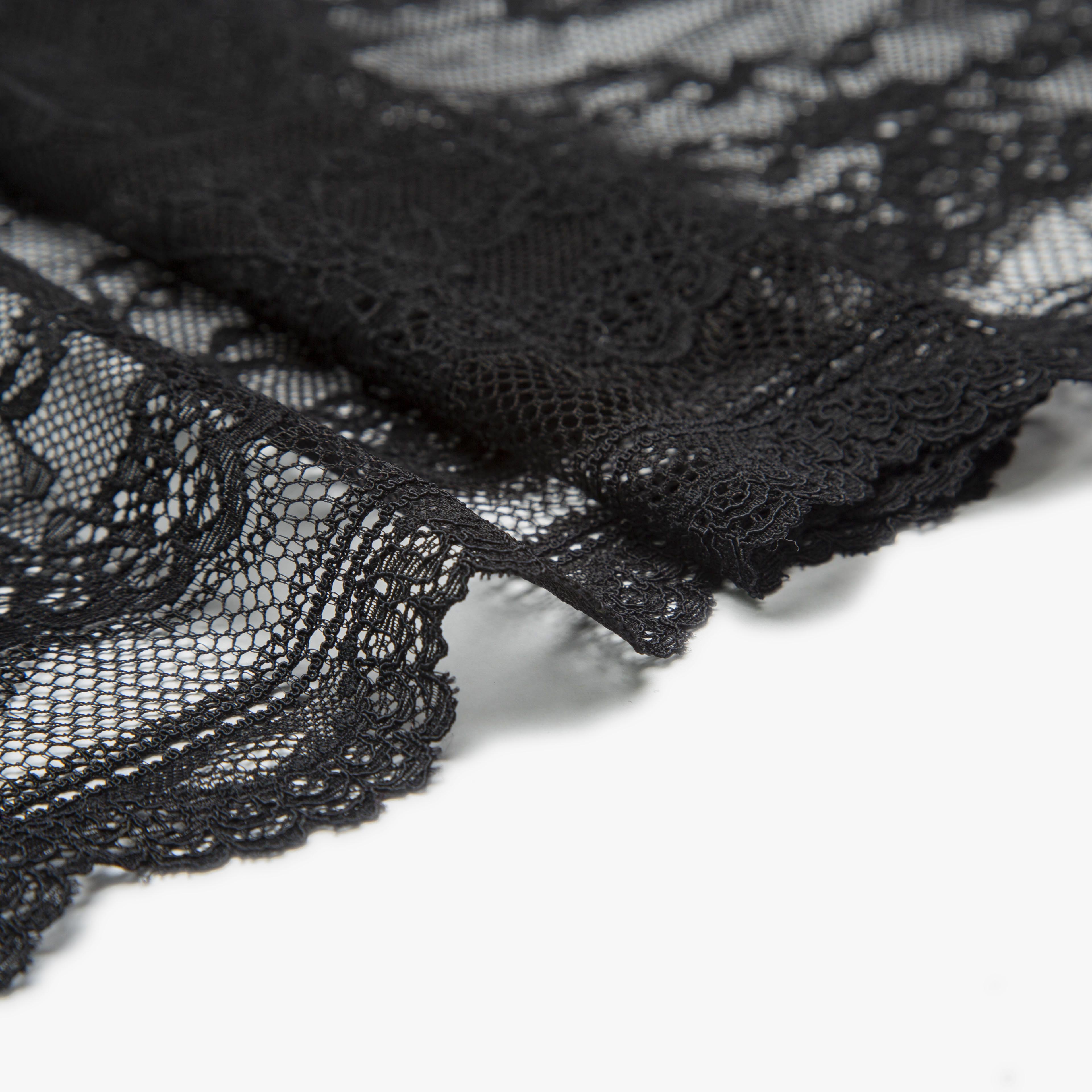 Кружево Эластичное HR850M (Черный, Стандарт, БП)