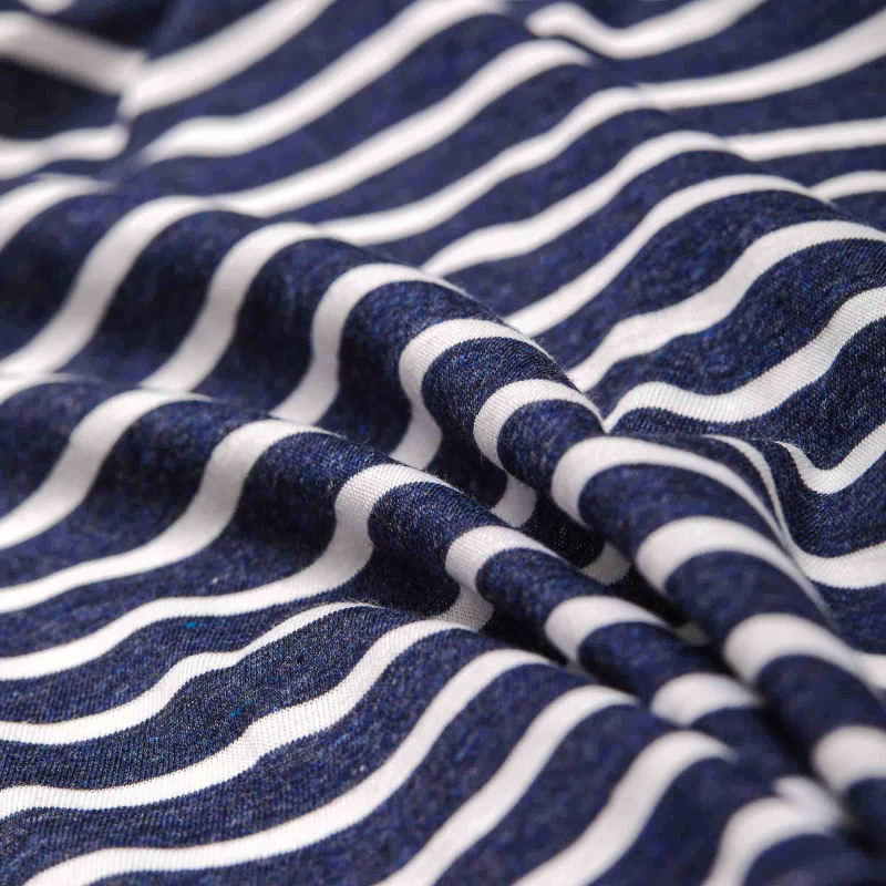 Хлопок трикотажный M-558JYS (Синий, HTR DK BLUE, БП)