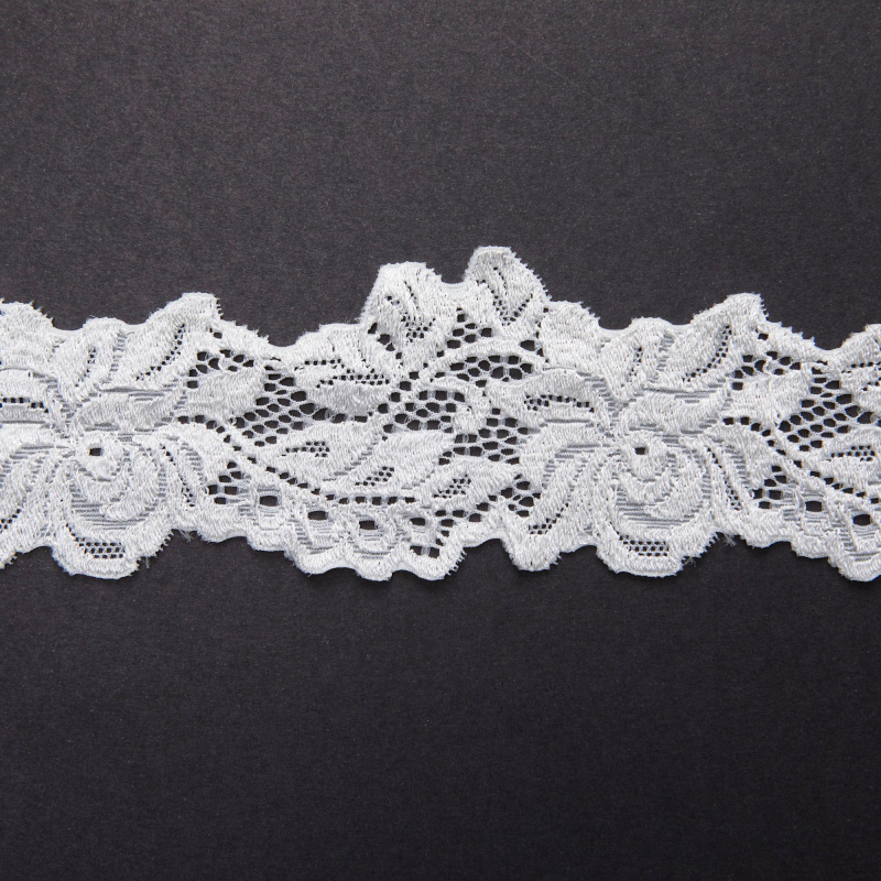 Кружево Эластичное Узкое 6755 (Айвори, 11-0602 TC, БП)