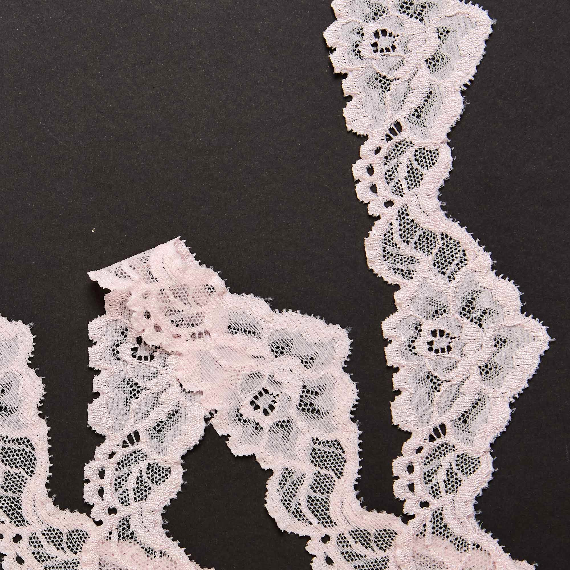 Кружево эластичное узкое 59274B-1 (Персиковый, 581452B, БП)