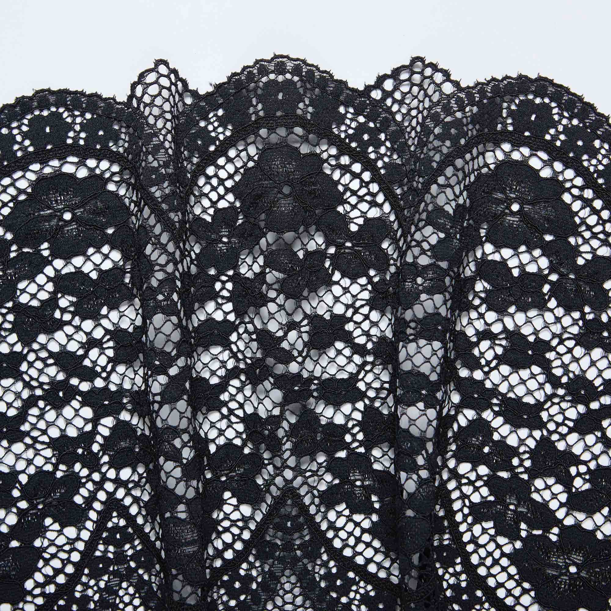 Кружево Эластичное HD090A (Черный, Стандарт, БП)