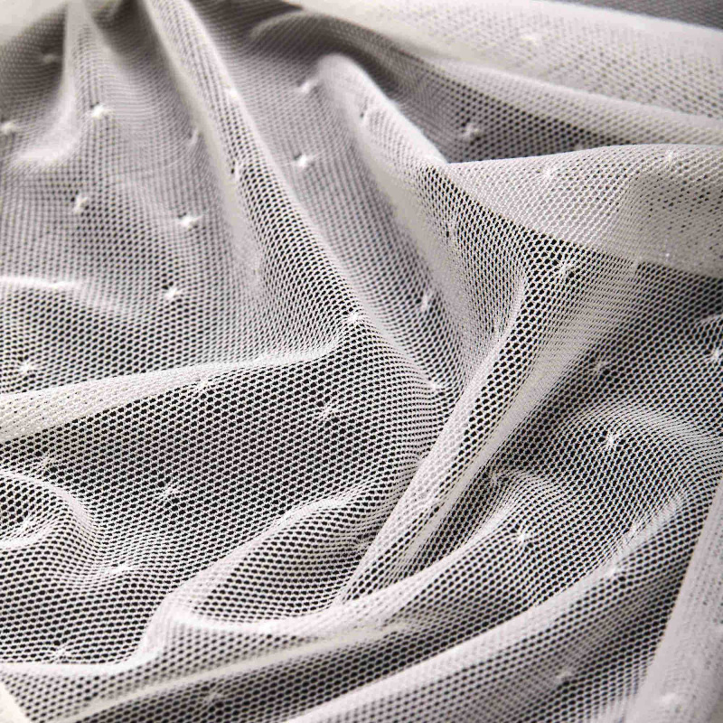 Сетка эластичная в мушку ts-16373 (Айвори, 11-0602 ТС, БП)