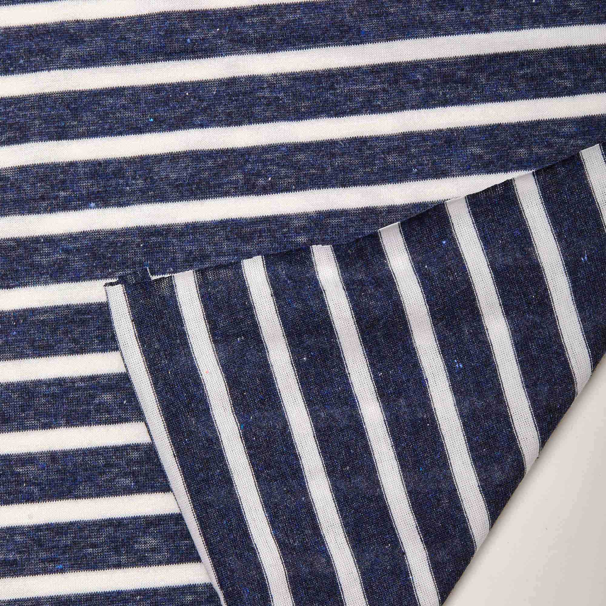 Хлопок трикотажный M-558JYS (Синий, HTR DK BLUE, БП)