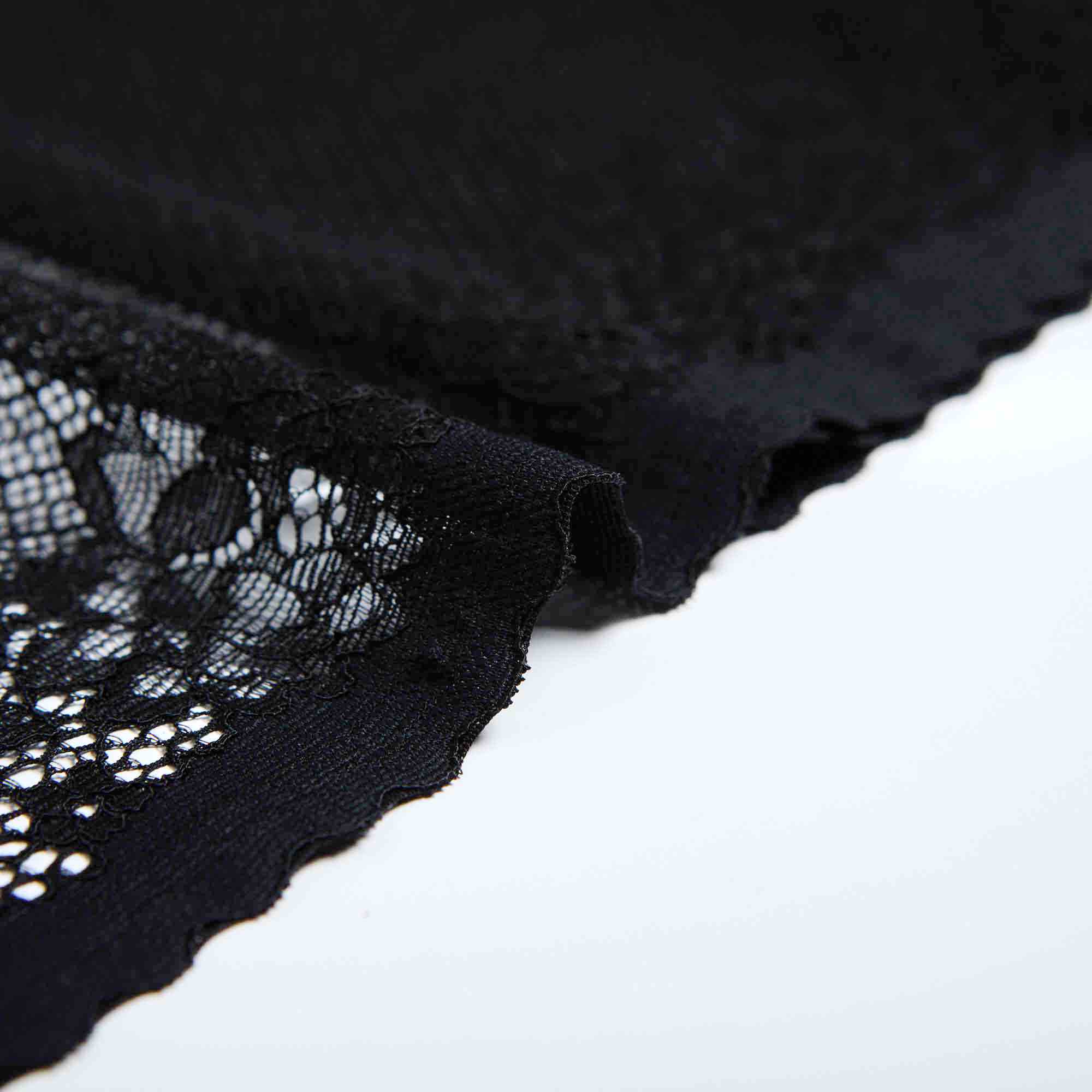 Кружево Эластичное H070256D (Черный, Стандарт, БП)