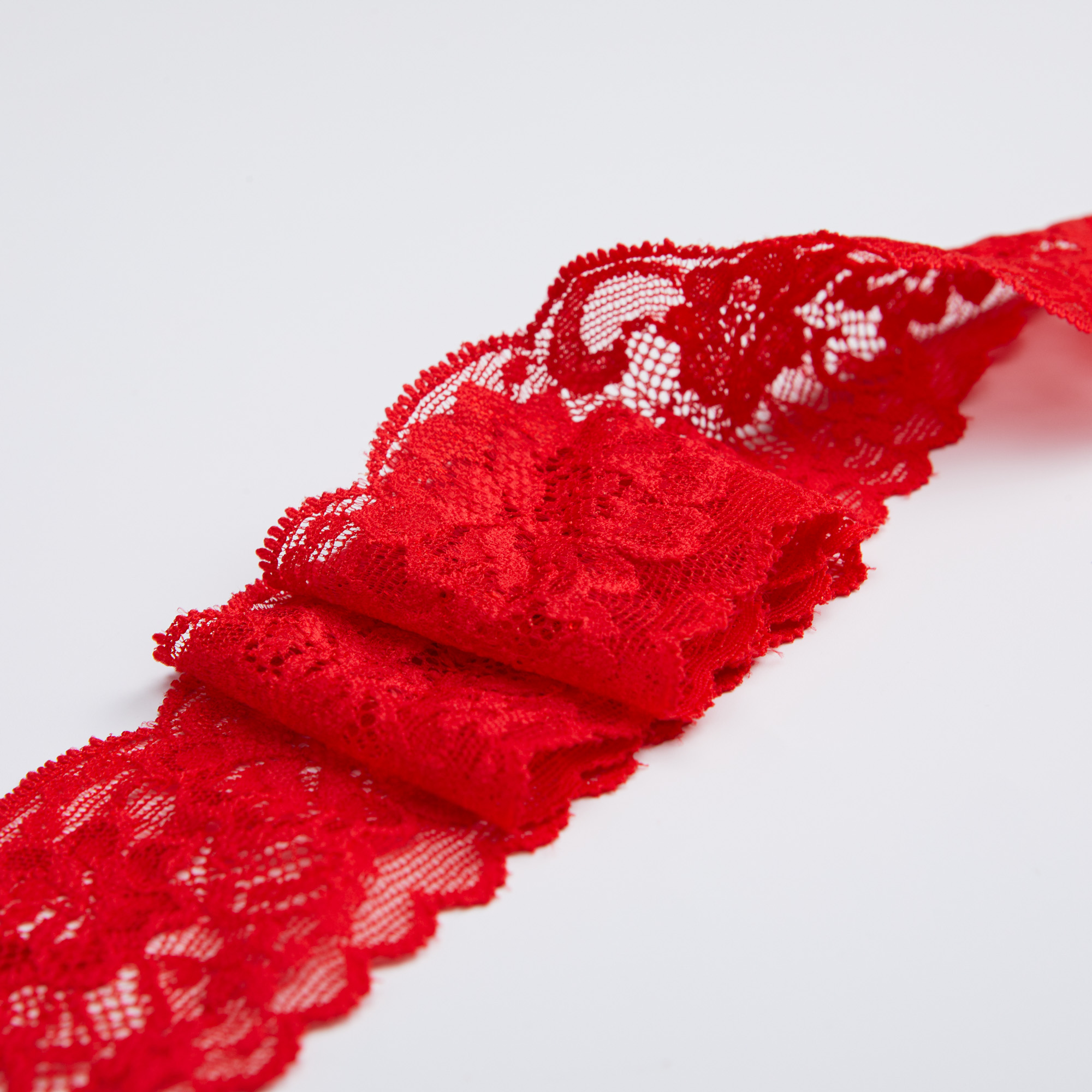 Кружево эластичное узкое 39225BH (Красный, 671247B, БП)