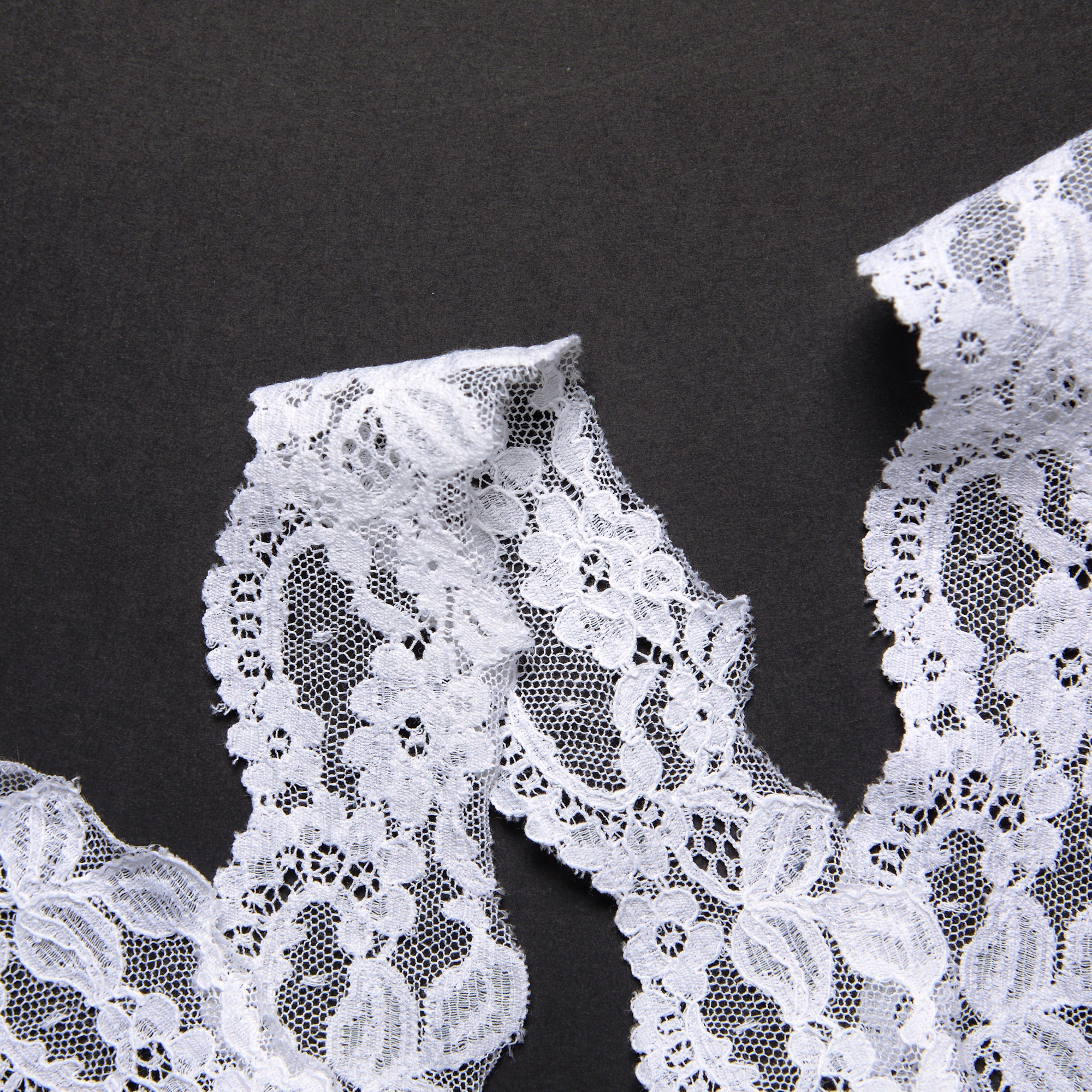 Кружево Неэластичное Узкое 85320 (Белый, Стандарт, БП)